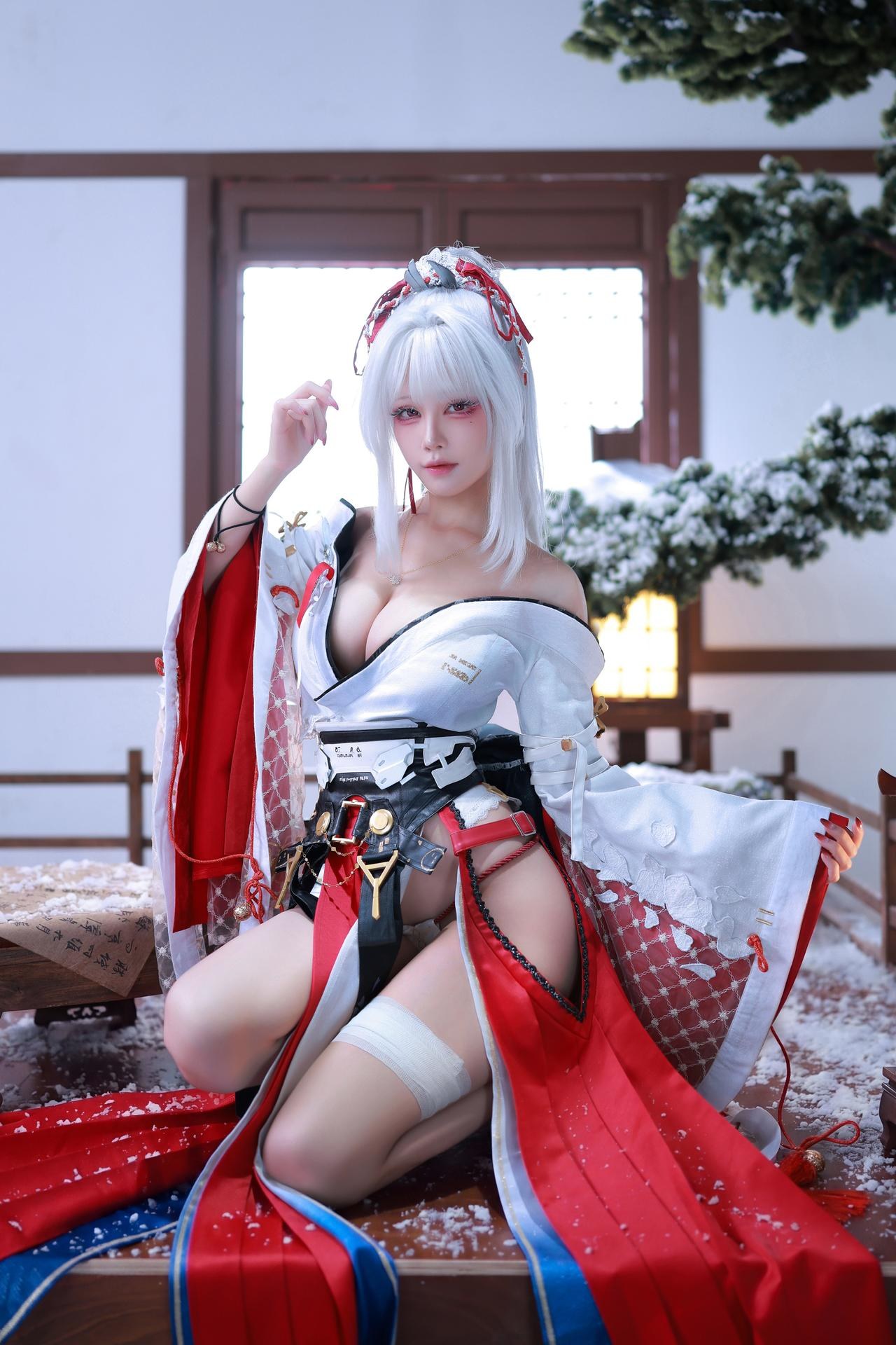 [cosplay] 水淼aqua - 鸣潮 绯雪：鸣潮 绯雪角色還原美腿大尺度 51P