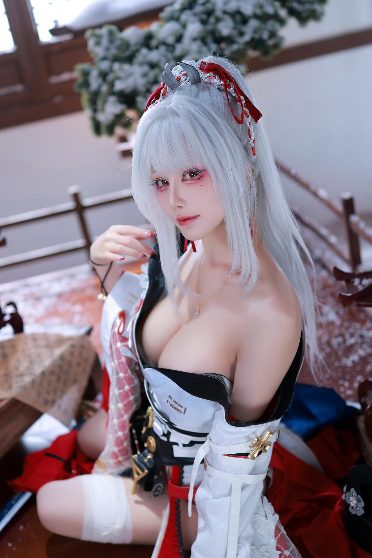 [cosplay] 水淼aqua - 鸣潮 绯雪：鸣潮 绯雪角色還原美腿大尺度 51P