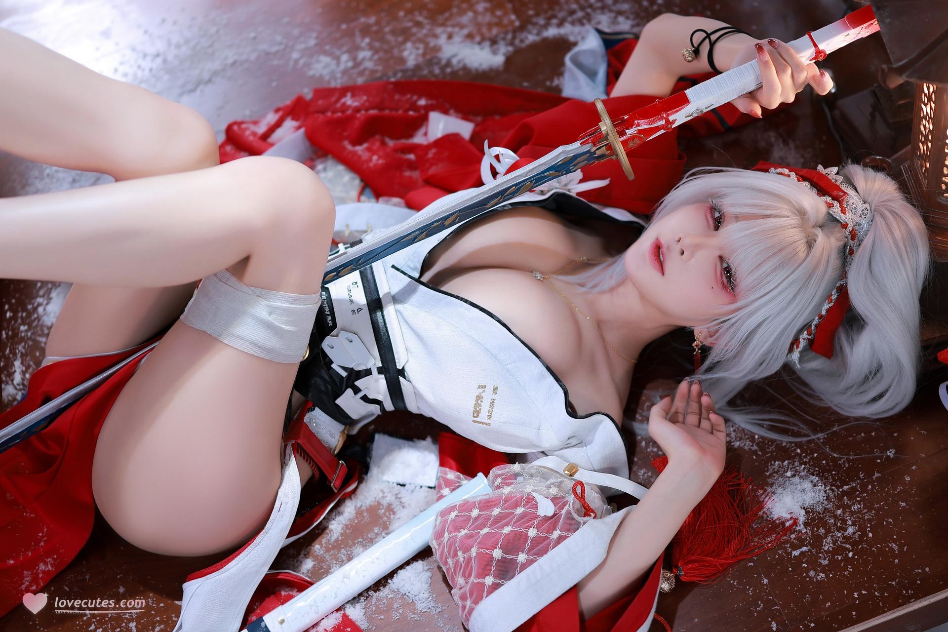 [cosplay] 水淼aqua - 鸣潮 绯雪：鸣潮 绯雪角色還原美腿大尺度 51P
