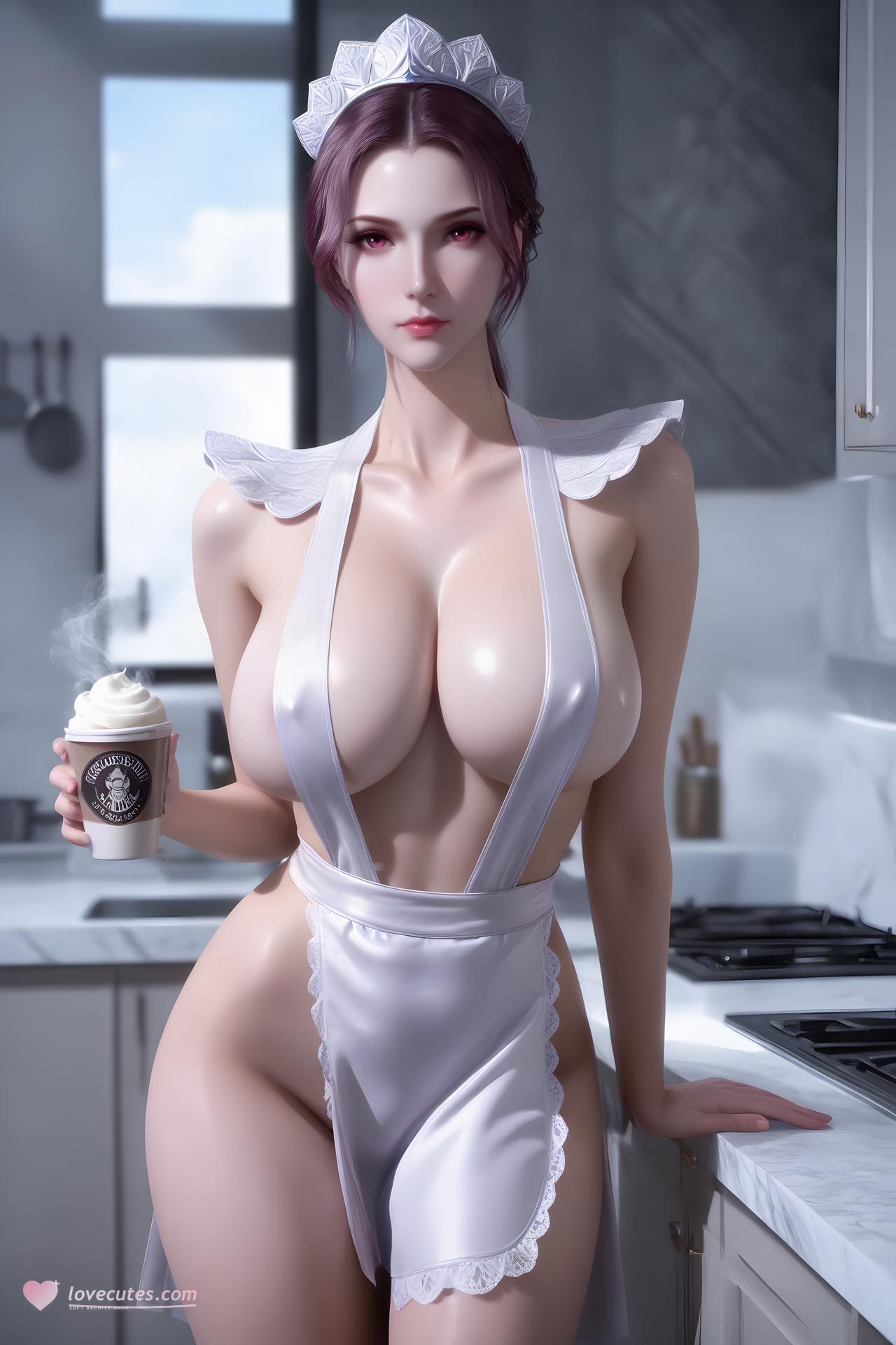 AI Porn - 斗罗大陆 比比东：女僕裝長髮角色寫真AI成人向圖集 100P