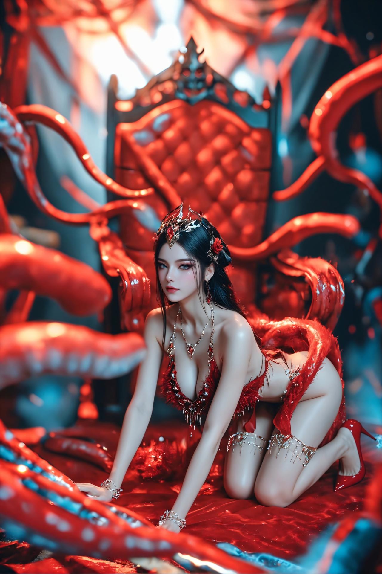 AI Porn - 斗罗大陆 叶夕水：長髮角色寫真古风AI成人向圖集 65P