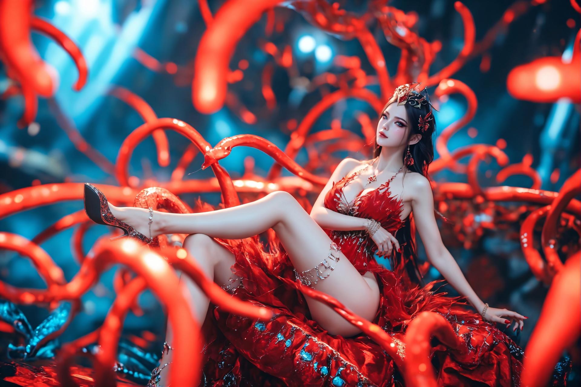 AI Porn - 斗罗大陆 叶夕水：長髮角色寫真古风AI成人向圖集 65P