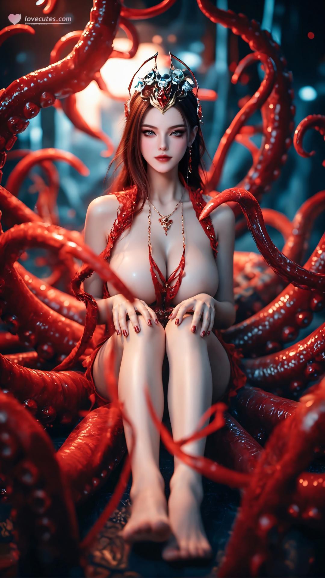 AI Porn - 斗罗大陆 叶夕水：長髮角色寫真古风AI成人向圖集 65P