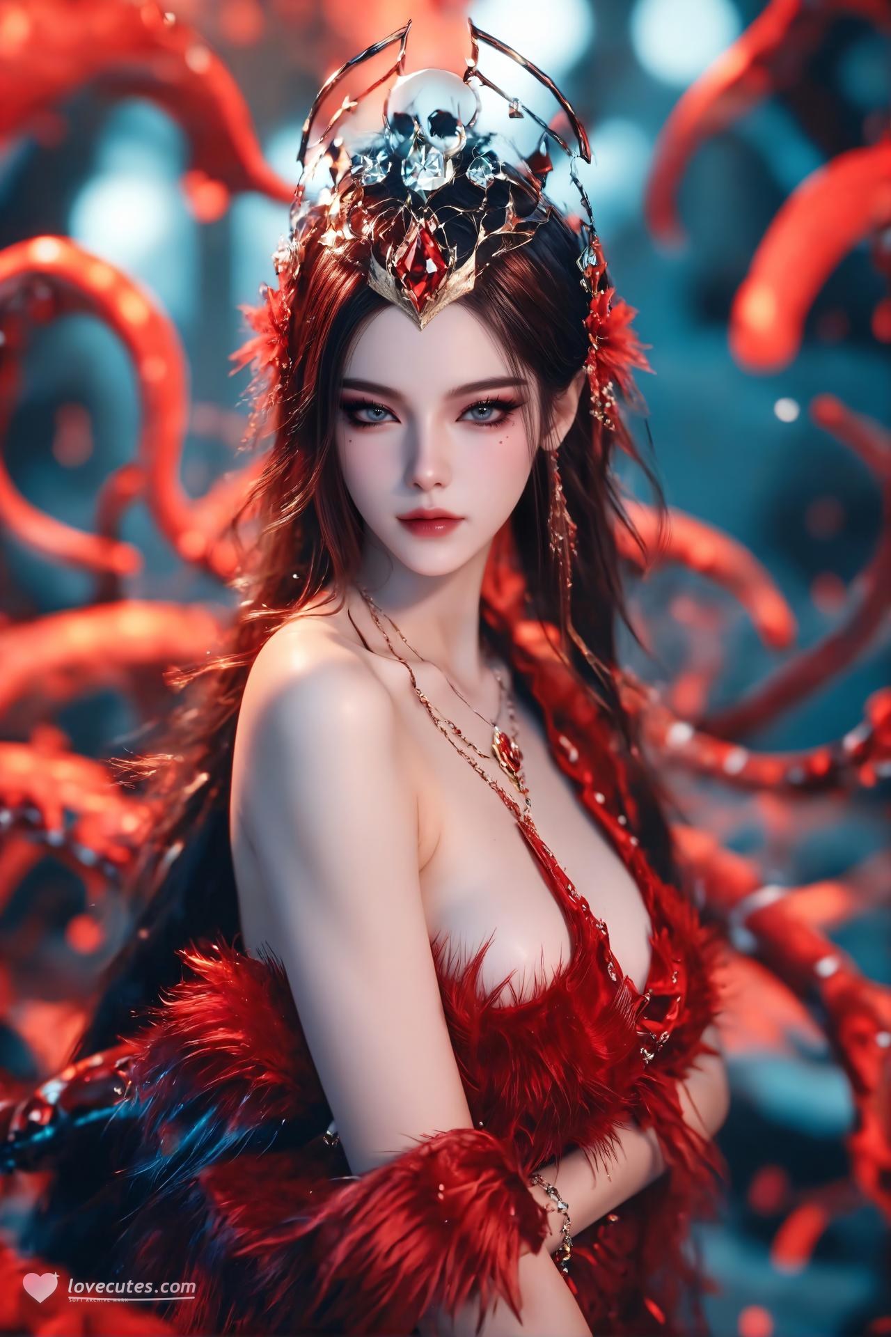 AI Porn - 斗罗大陆 叶夕水：長髮角色寫真古风AI成人向圖集 65P