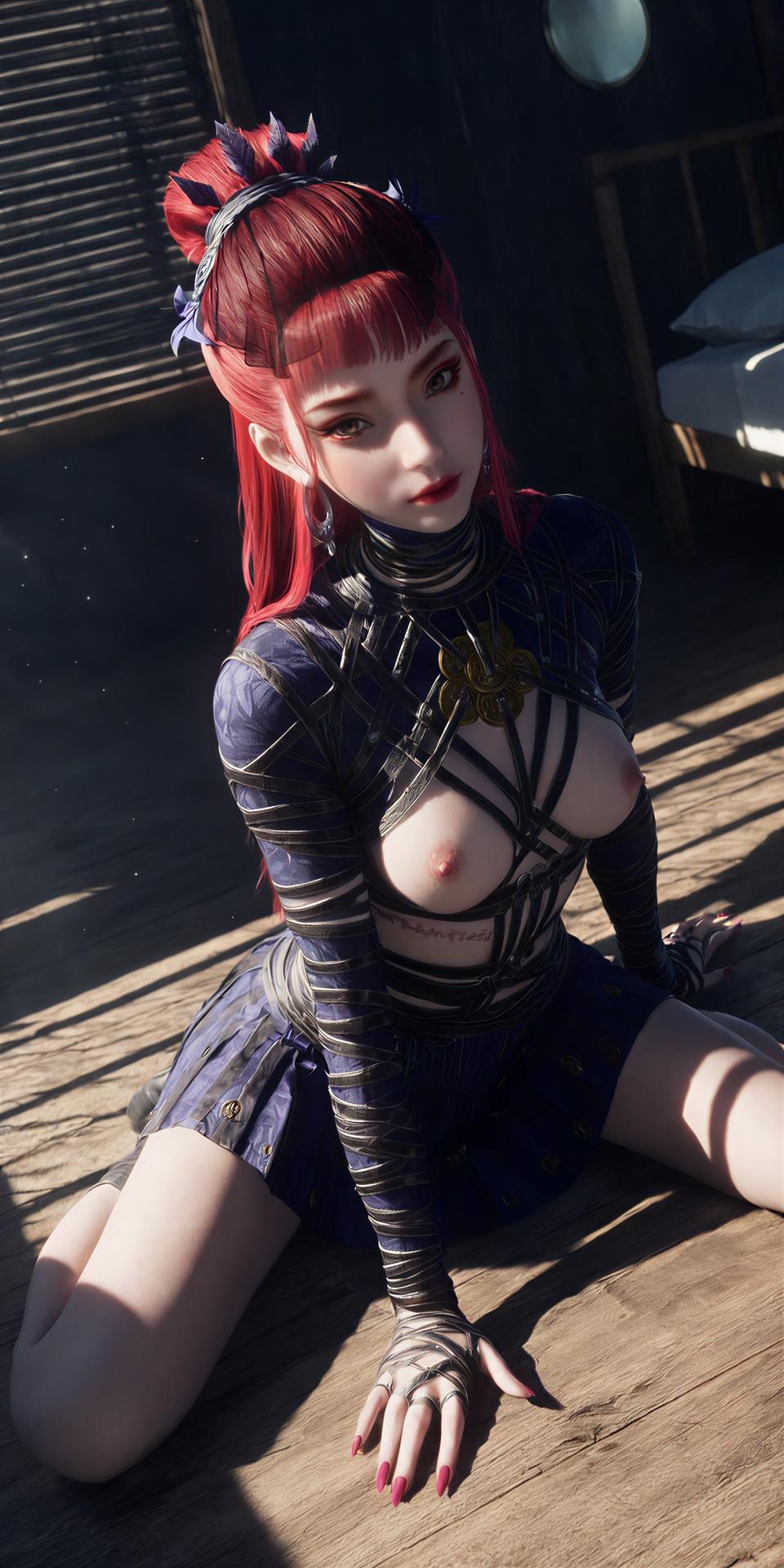 AI Porn - 画江湖之不良人 降臣：古风角色寫真長髮AI成人向圖集 123P