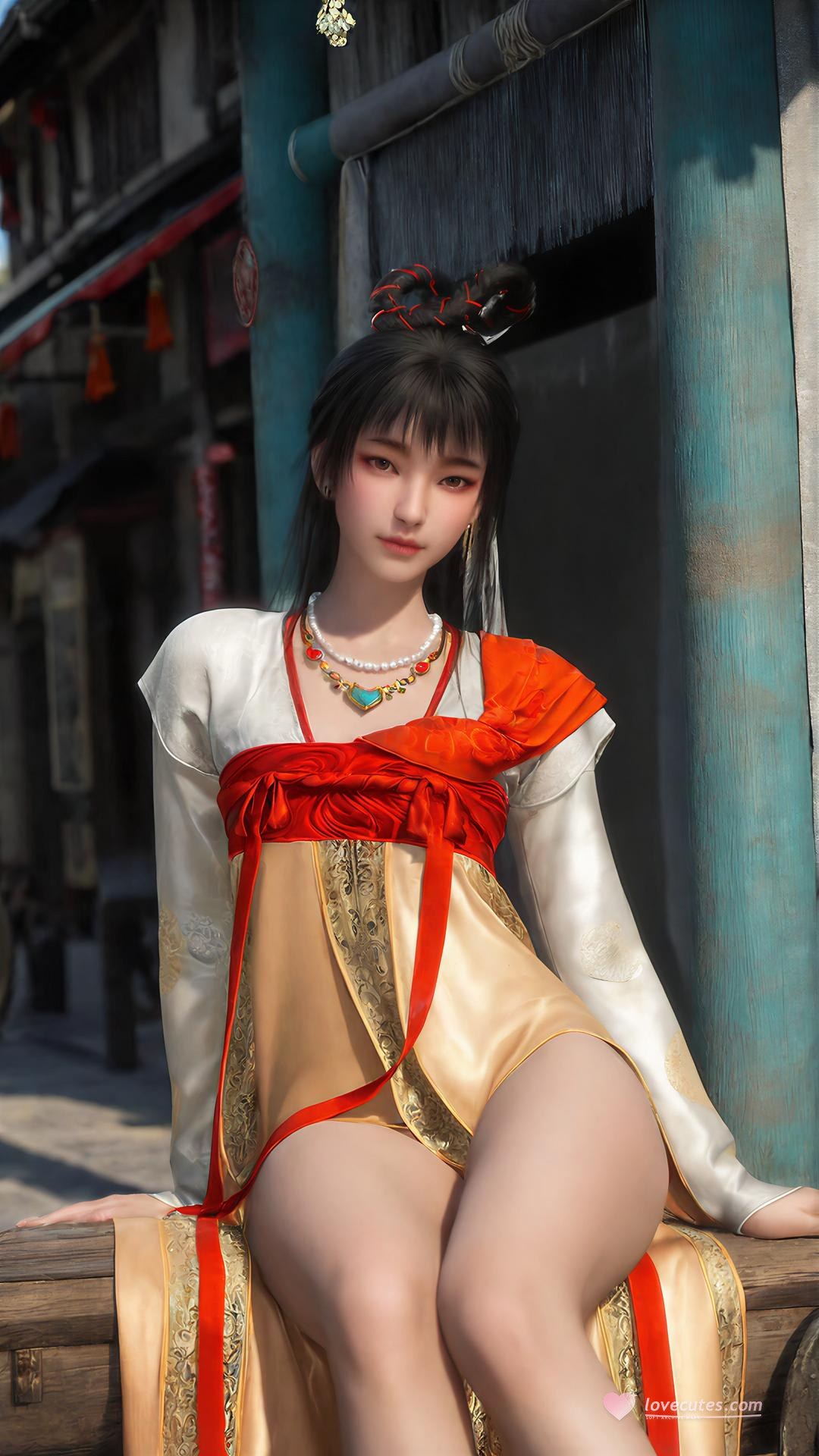 AI Porn - 画江湖之不良人 萤勾：古风角色写真长发AI成人向图集 100P