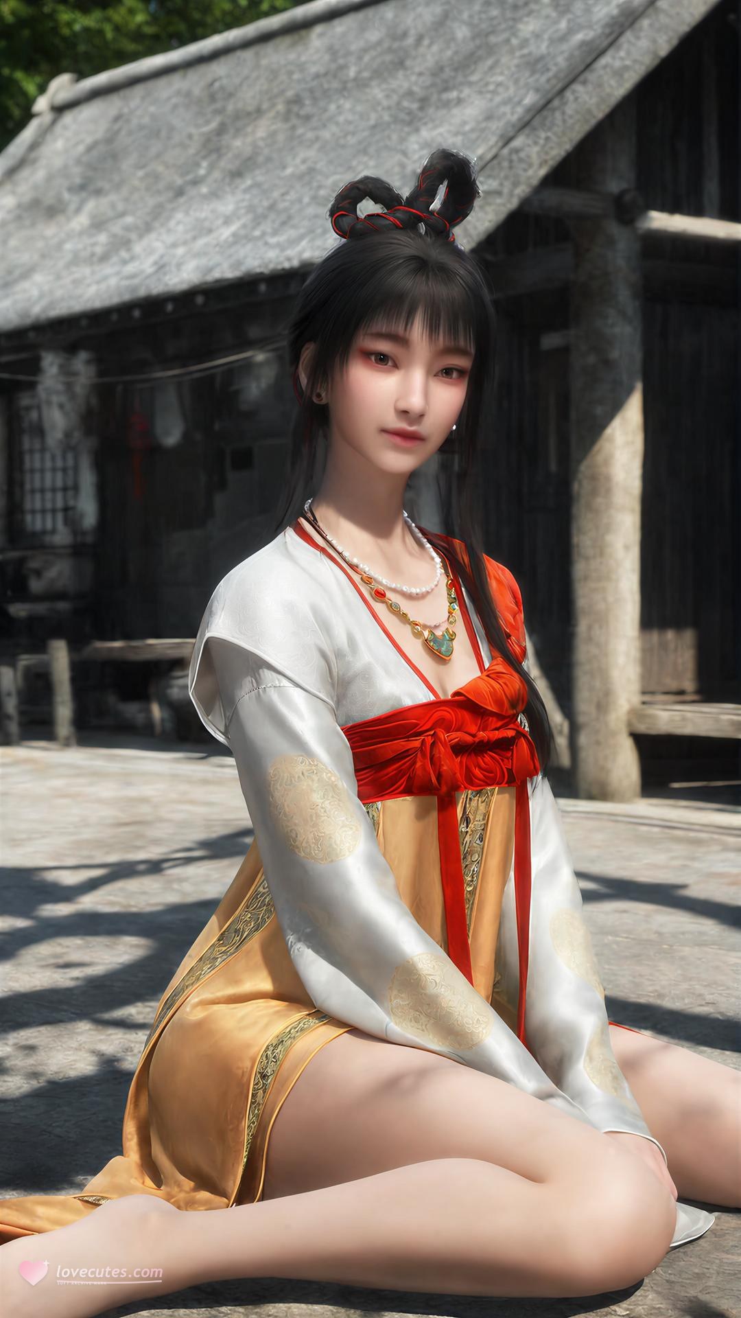 AI Porn - Bu Liang Ren Yinggou cổ phong bộ ảnh nhân vật tóc dài bộ sưu tập AI 100P
