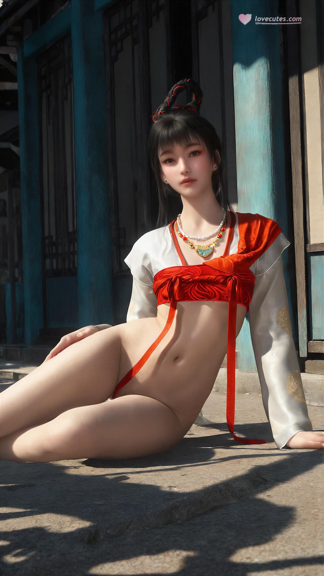 AI Porn - Bu Liang Ren Yinggou cổ phong bộ ảnh nhân vật tóc dài bộ sưu tập AI 100P