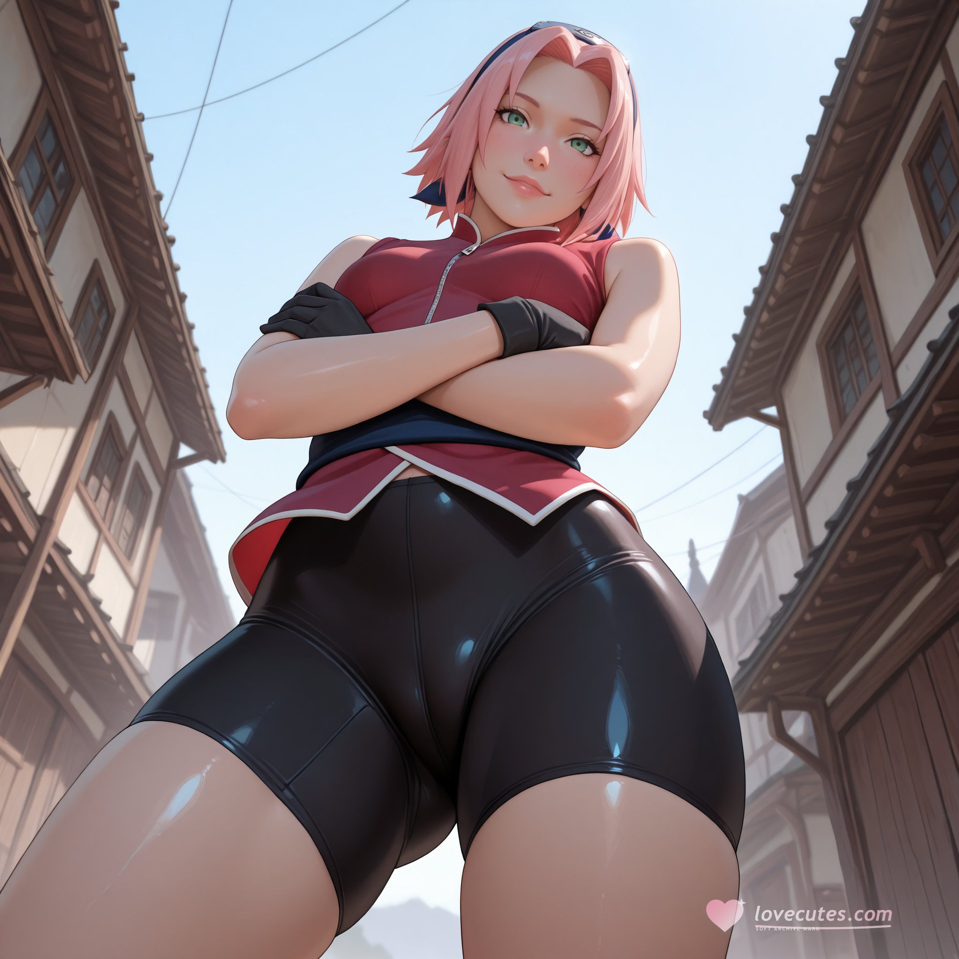 AI Porn - Naruto Sakura Haruno đồ bó sát bộ ảnh nhân vật tóc dài bộ sưu tập AI 159P