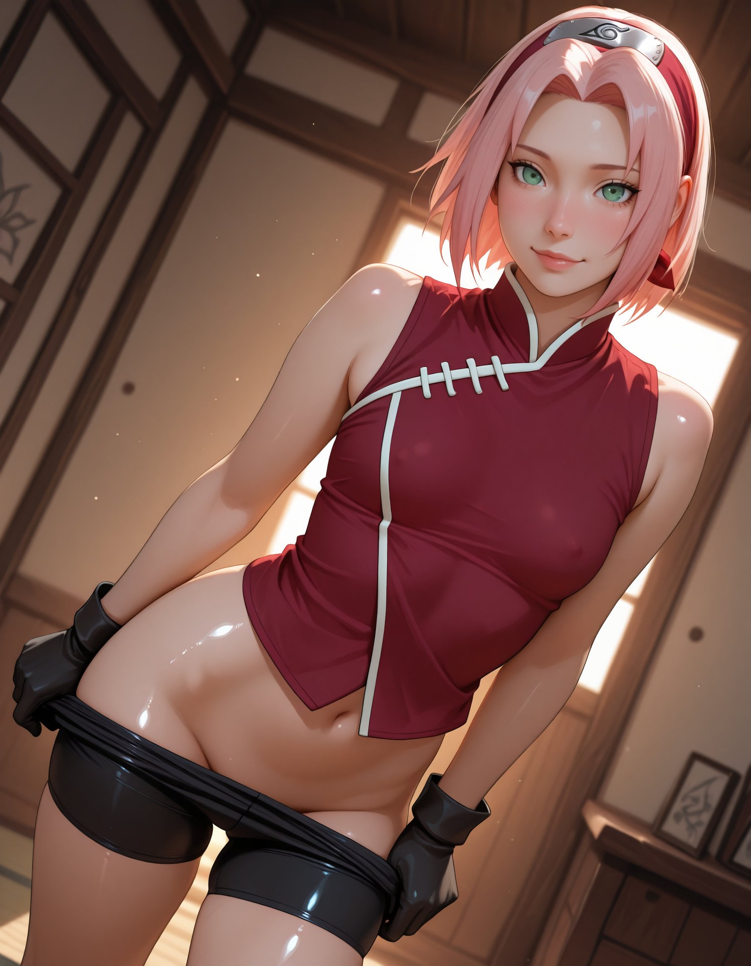 AI Porn - Naruto Sakura Haruno đồ bó sát bộ ảnh nhân vật tóc dài bộ sưu tập AI 159P