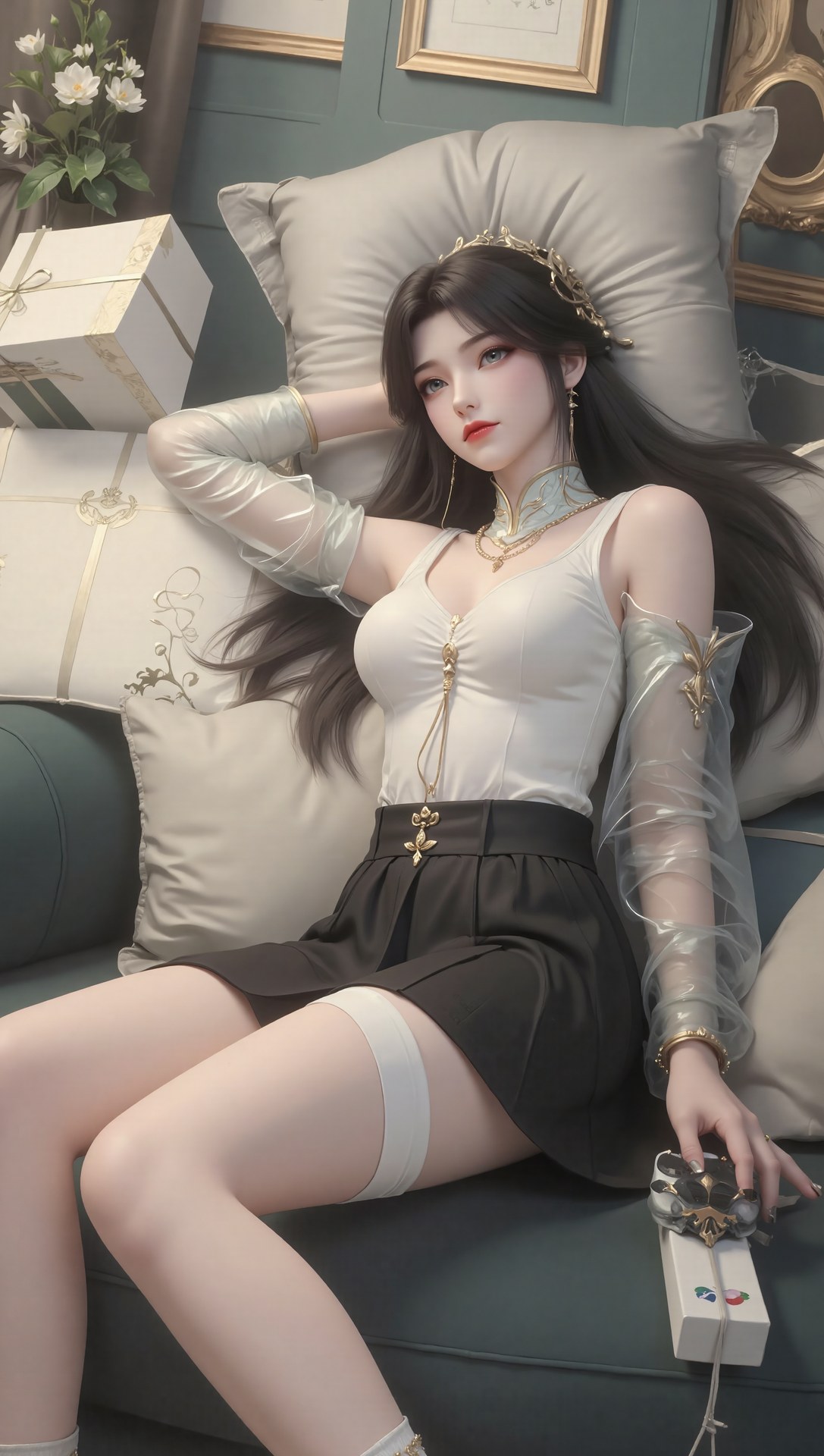 AI Porn - Xi Youqin fantasy hanfu character gallery long hair AI Adult Gallery 70P
