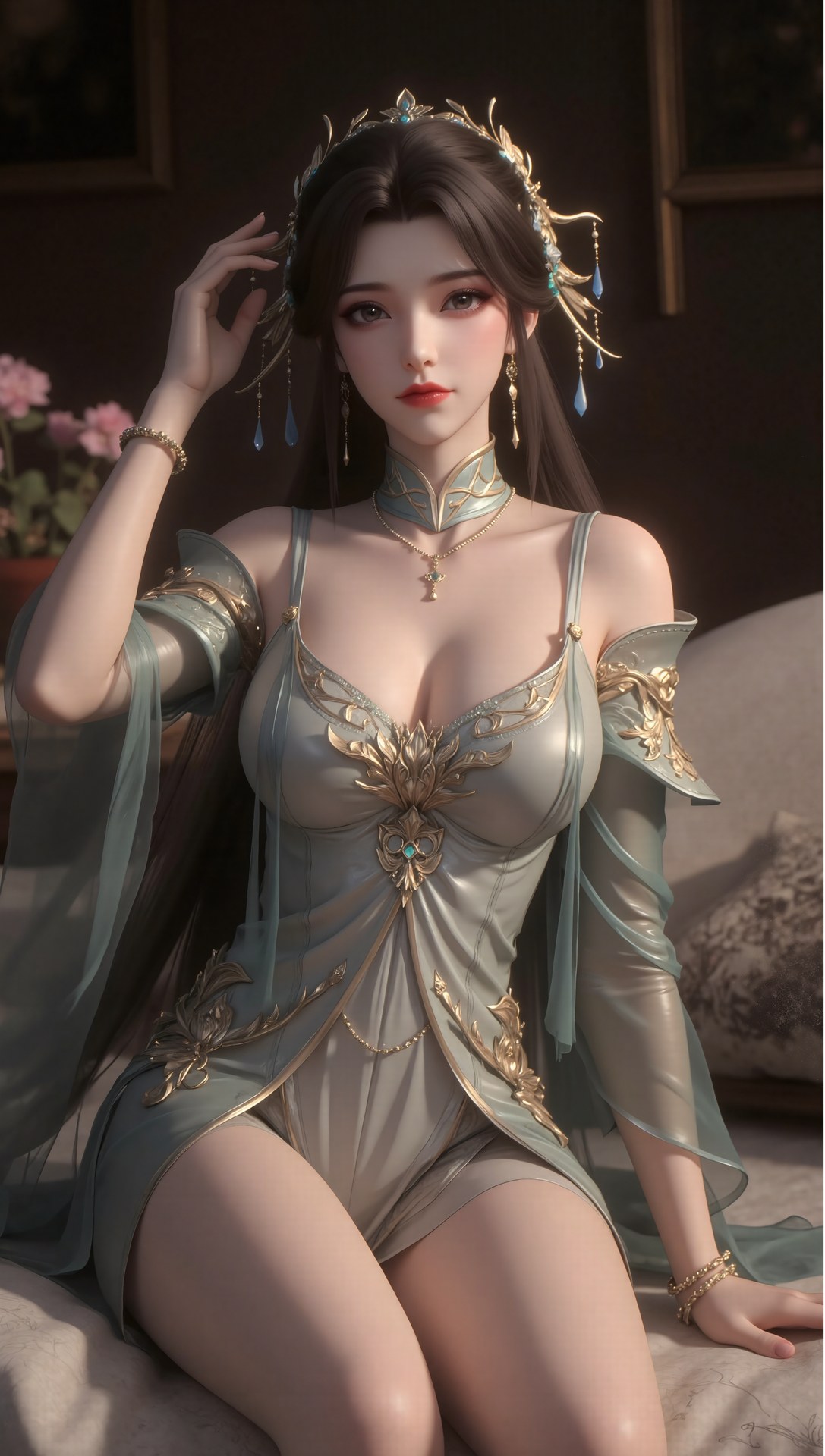 AI Porn - Xi Youqin fantasy hanfu character gallery long hair AI Adult Gallery 70P