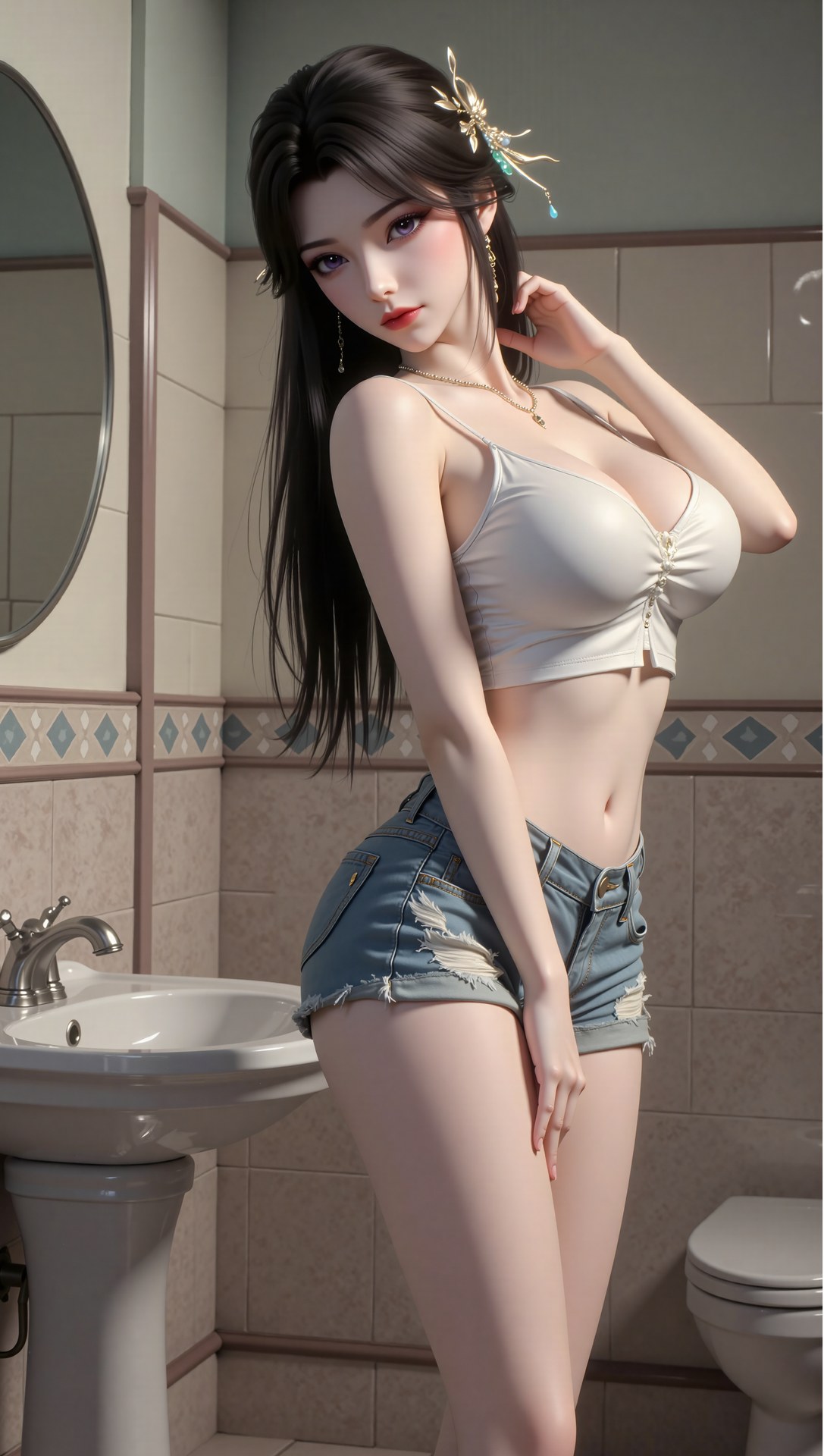 AI Porn - Xi Youqin fantasy hanfu character gallery long hair AI Adult Gallery 70P