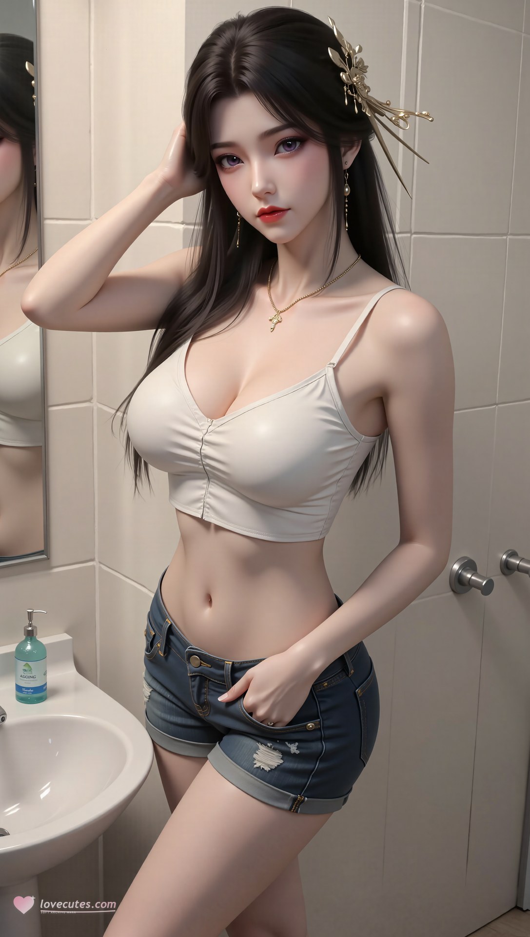 AI Porn - Xi Youqin fantasy hanfu character gallery long hair AI Adult Gallery 70P
