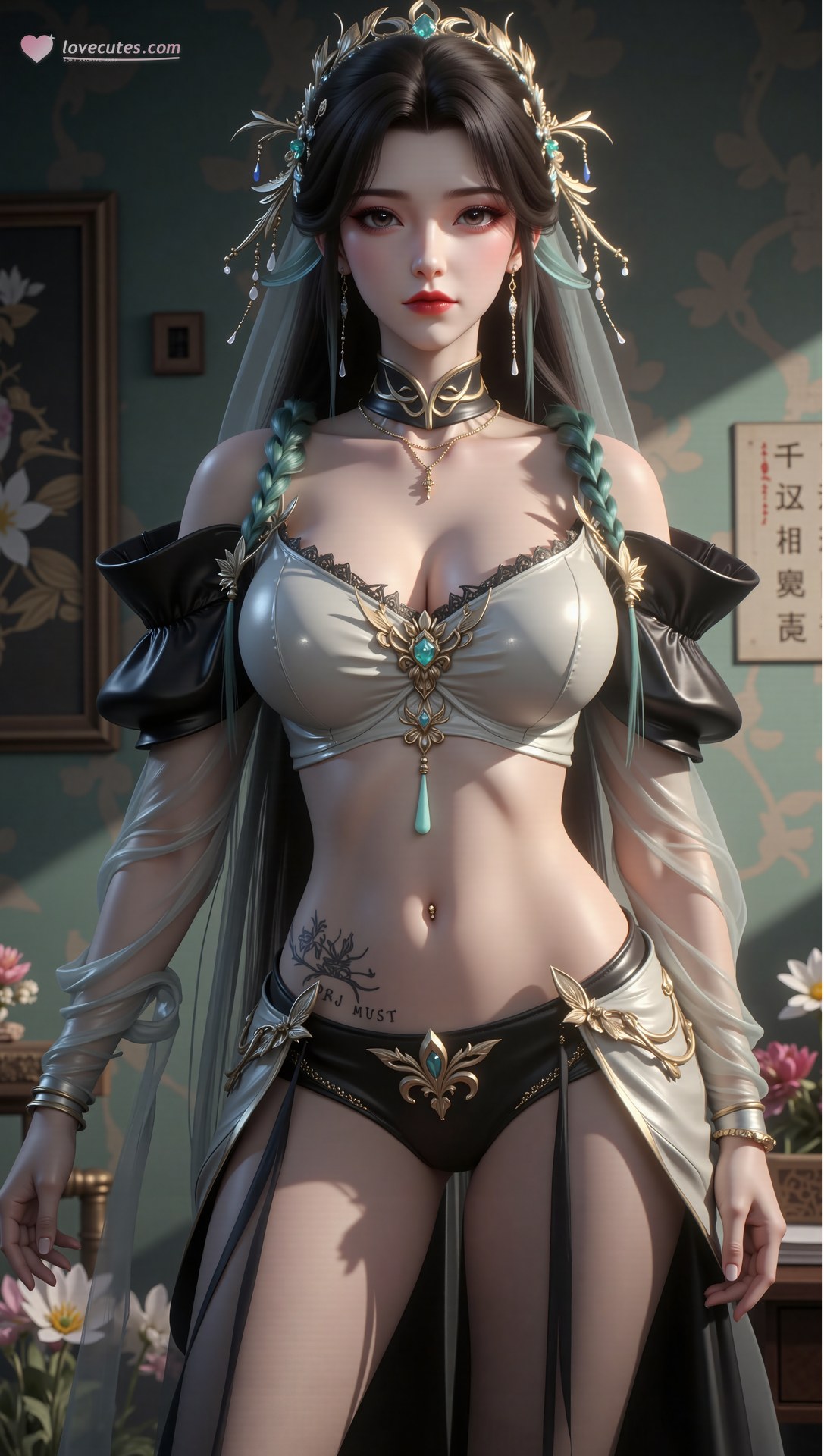 AI Porn - Xi Youqin fantasy hanfu character gallery long hair AI Adult Gallery 70P