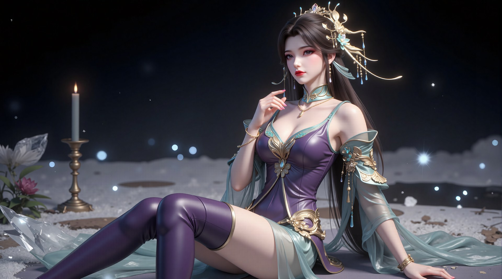 AI Porn - Xi Youqin fantasy hanfu character gallery long hair AI Adult Gallery 70P
