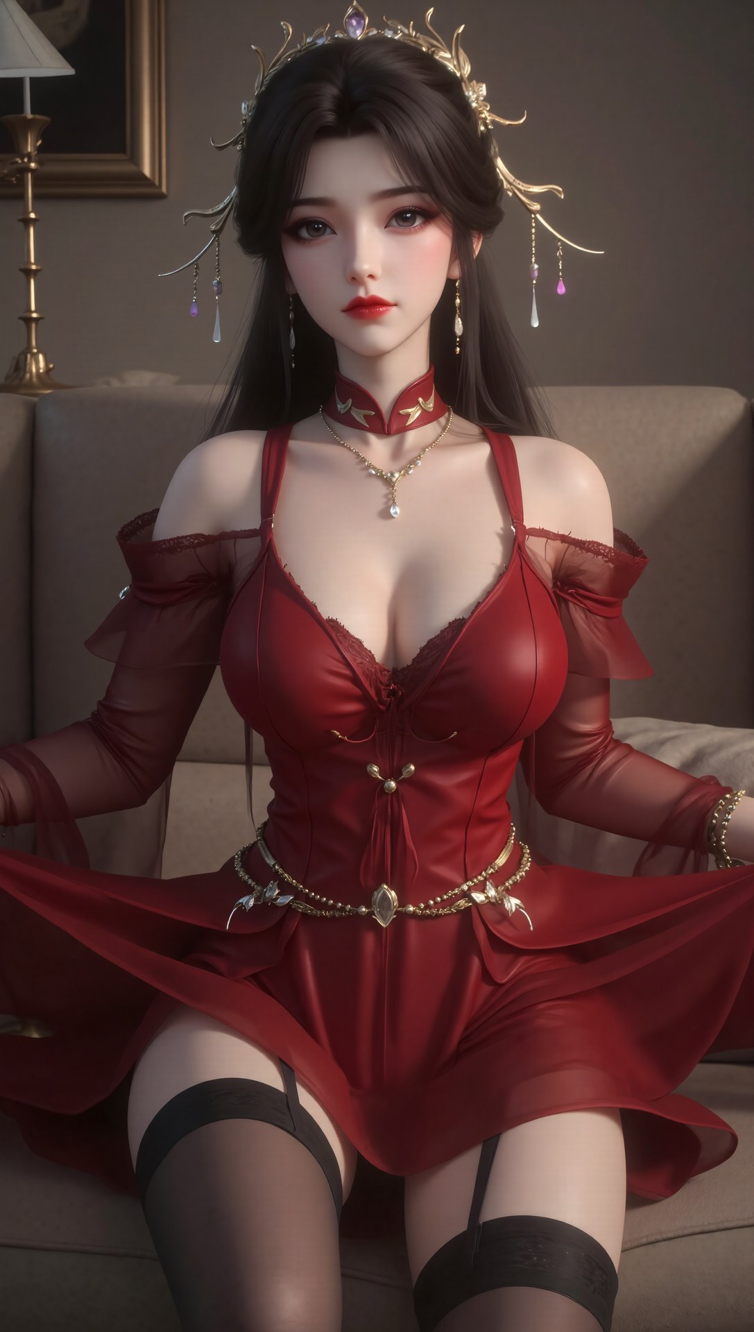 AI Porn - Xi Youqin fantasy hanfu character gallery long hair AI Adult Gallery 70P