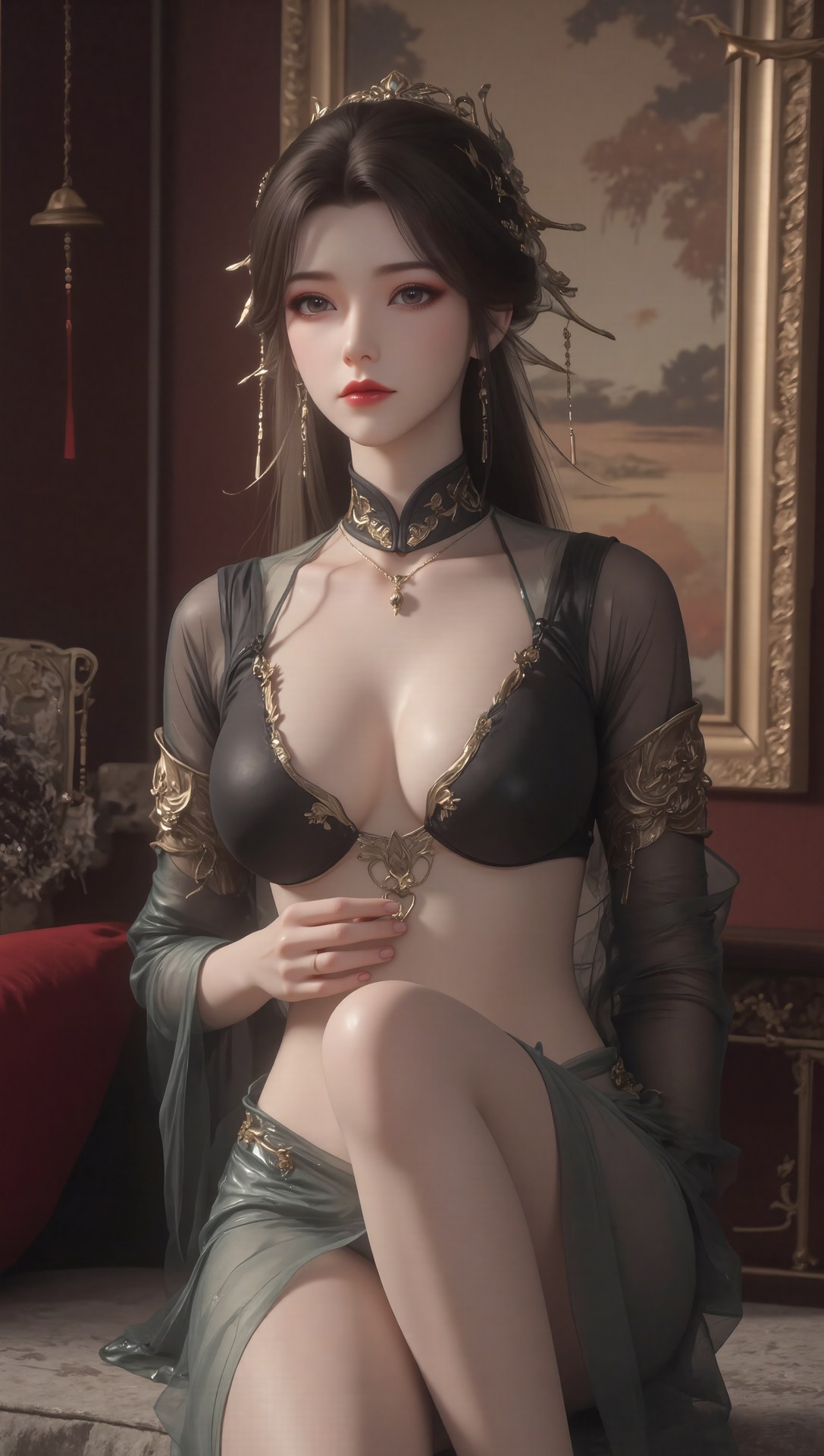 AI Porn - Xi Youqin fantasy hanfu character gallery long hair AI Adult Gallery 70P