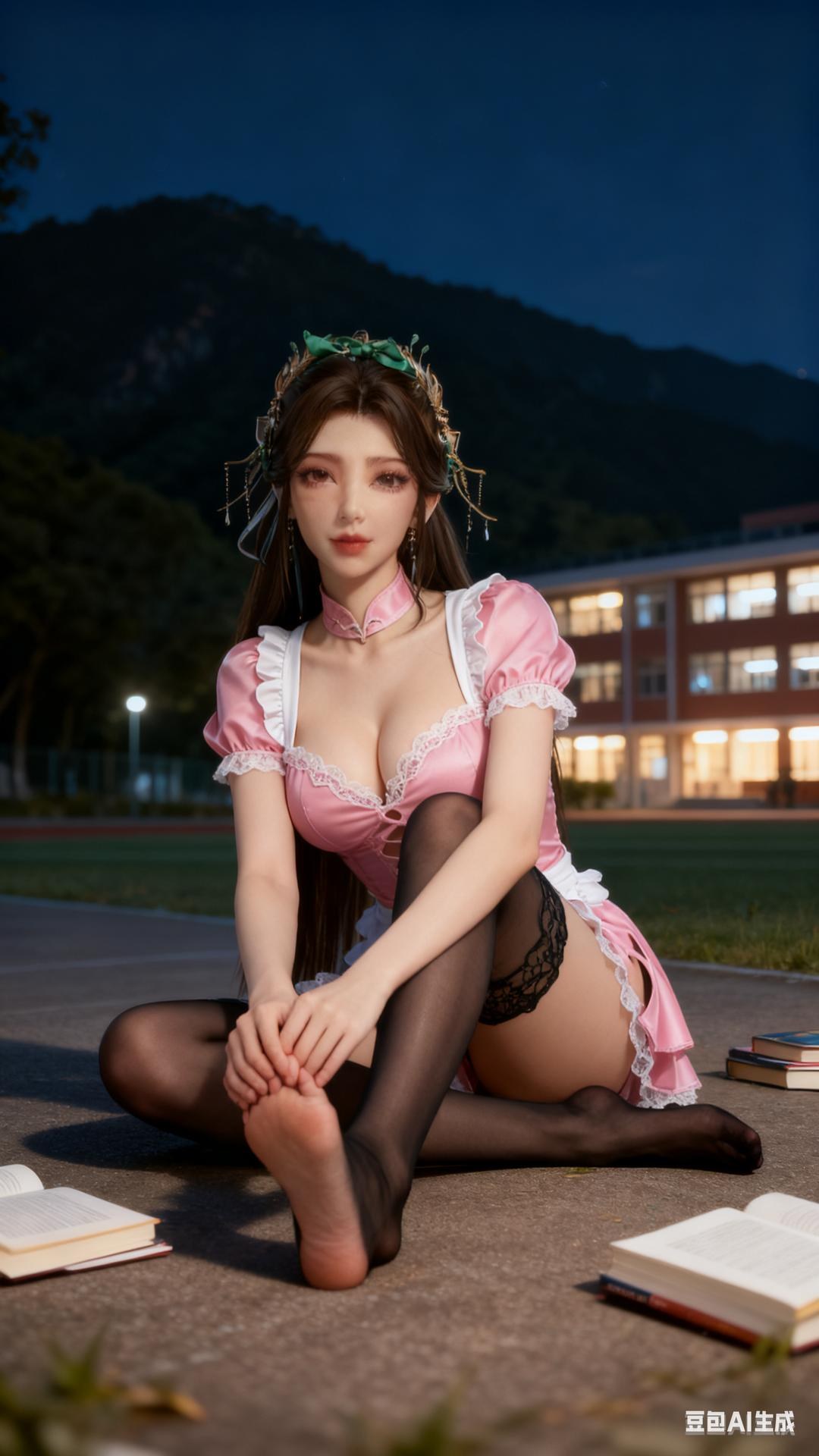 AI Porn - 溪幼琴：古风角色写真长发AI成人向图集 89P