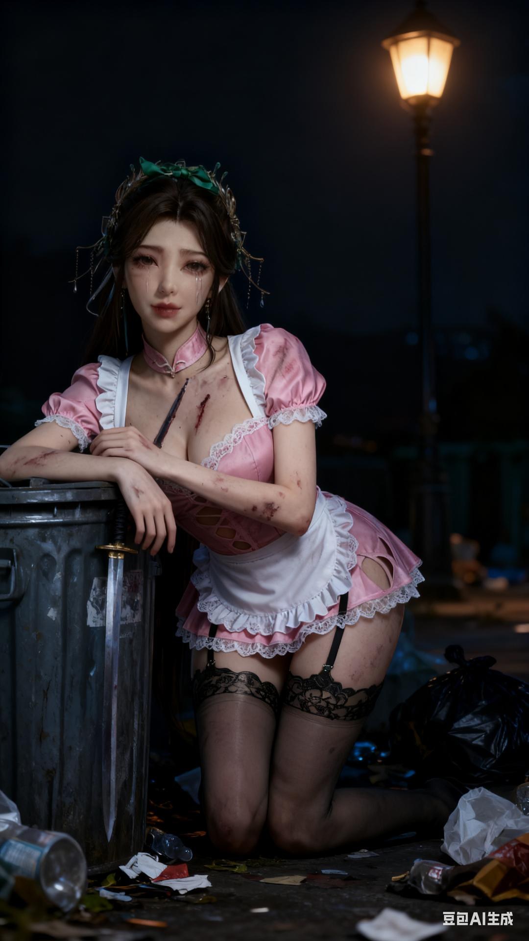 AI Porn - 溪幼琴：古风角色写真长发AI成人向图集 89P