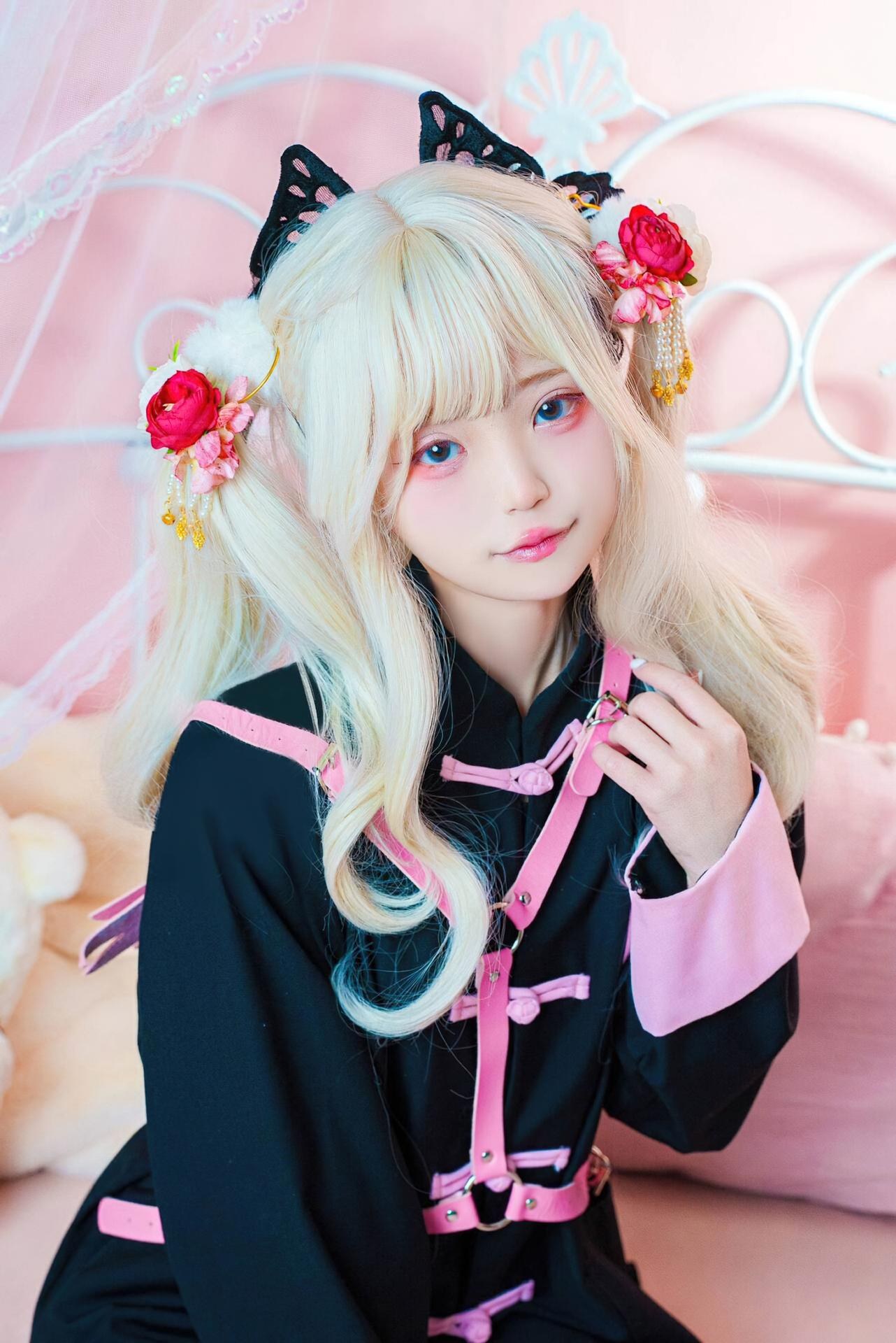 [Cosplay] Irisuare - Illya pink bedroom cat-ear cosplay 34P
