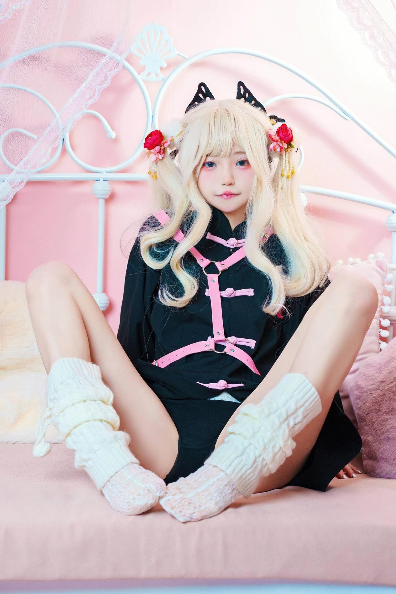[Cosplay] Irisuare - Illya pink bedroom cat-ear cosplay 34P