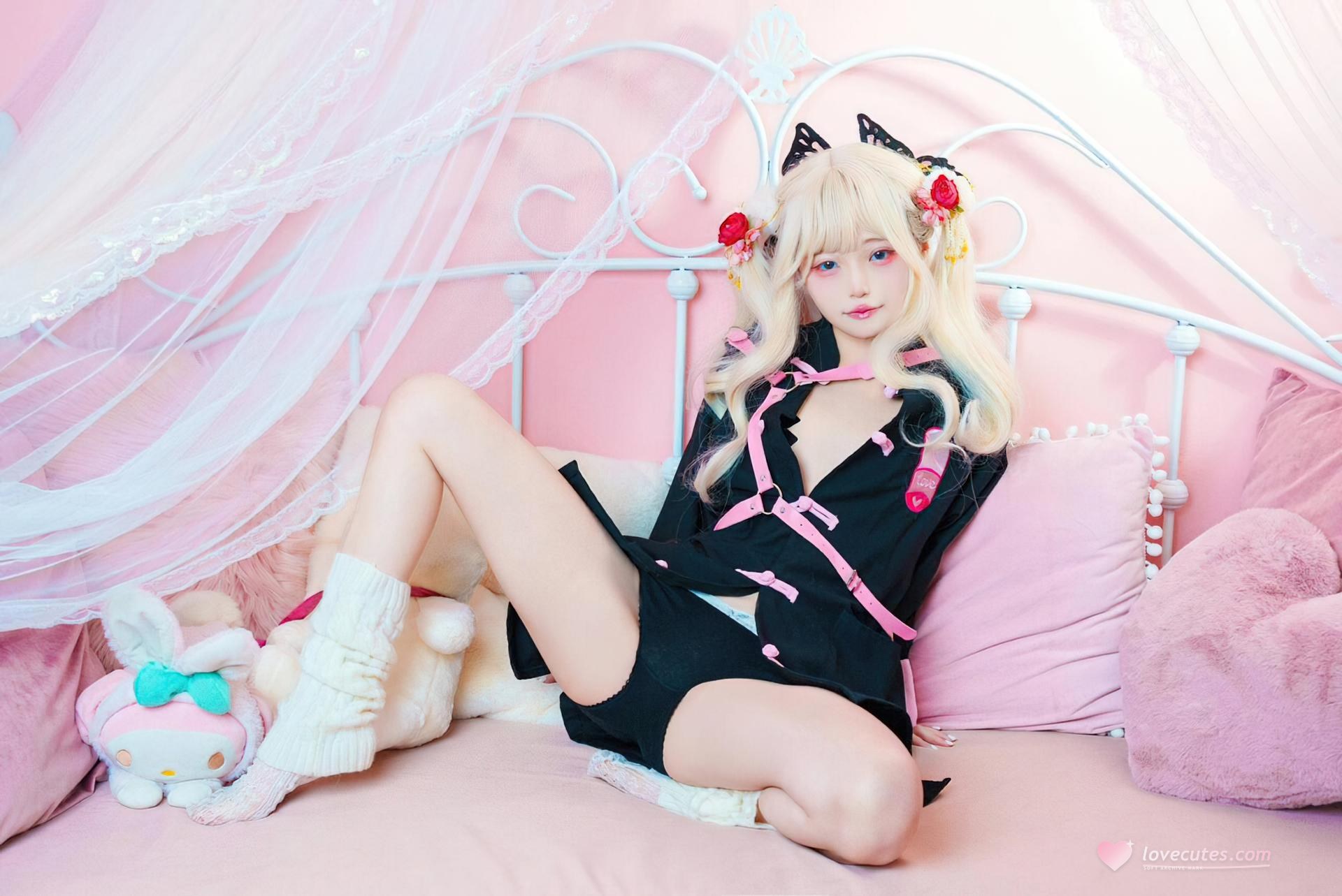 [Cosplay] Irisuare - Illya pink bedroom cat-ear cosplay 34P