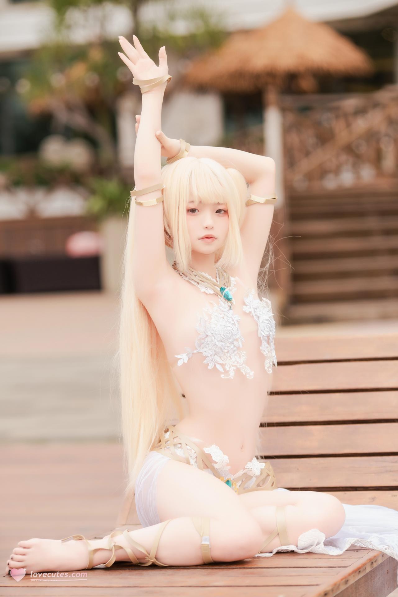 [Cosplay] Irisuare - Marie Rose trang phục dây đai đen 68P