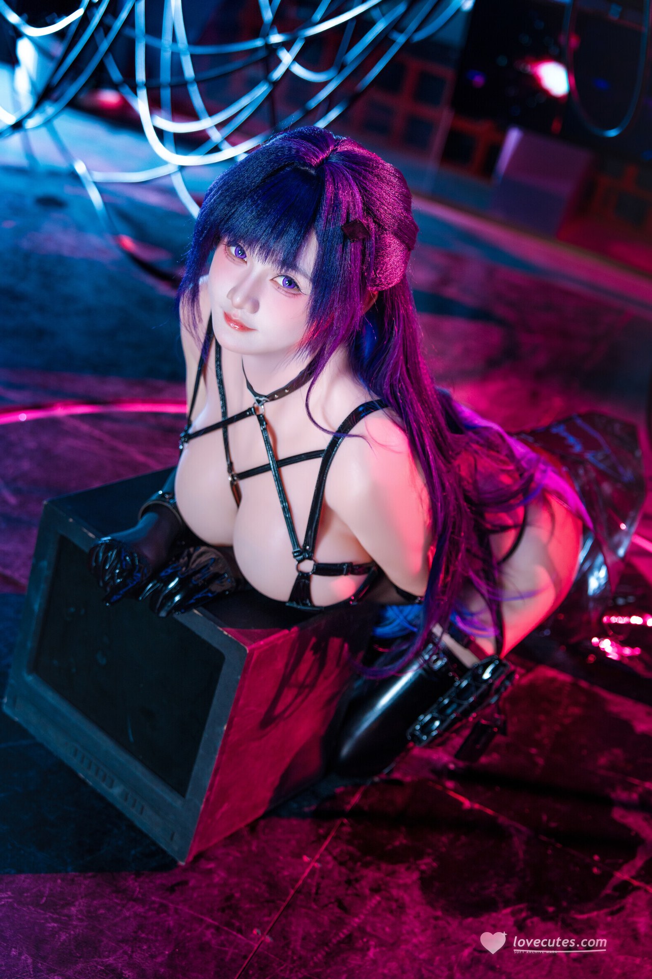 [Cosplay] Xiaoyukiko - Marin Kitagawa dây đai đen phong cách cyber 29P