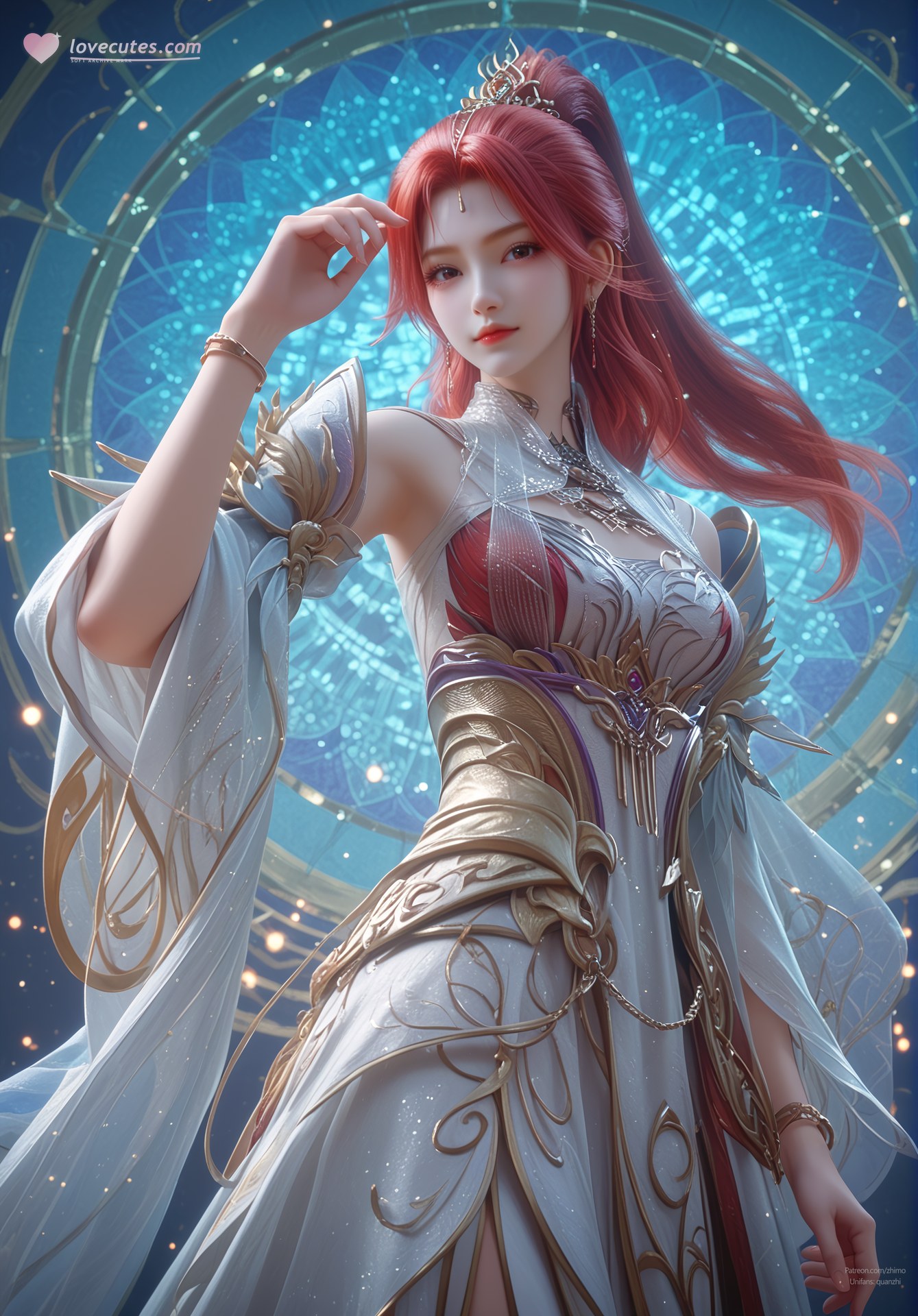 AI Porn - Apotheosis Huo Yuner fantasy hanfu character gallery long hair AI Adult Gallery 110P
