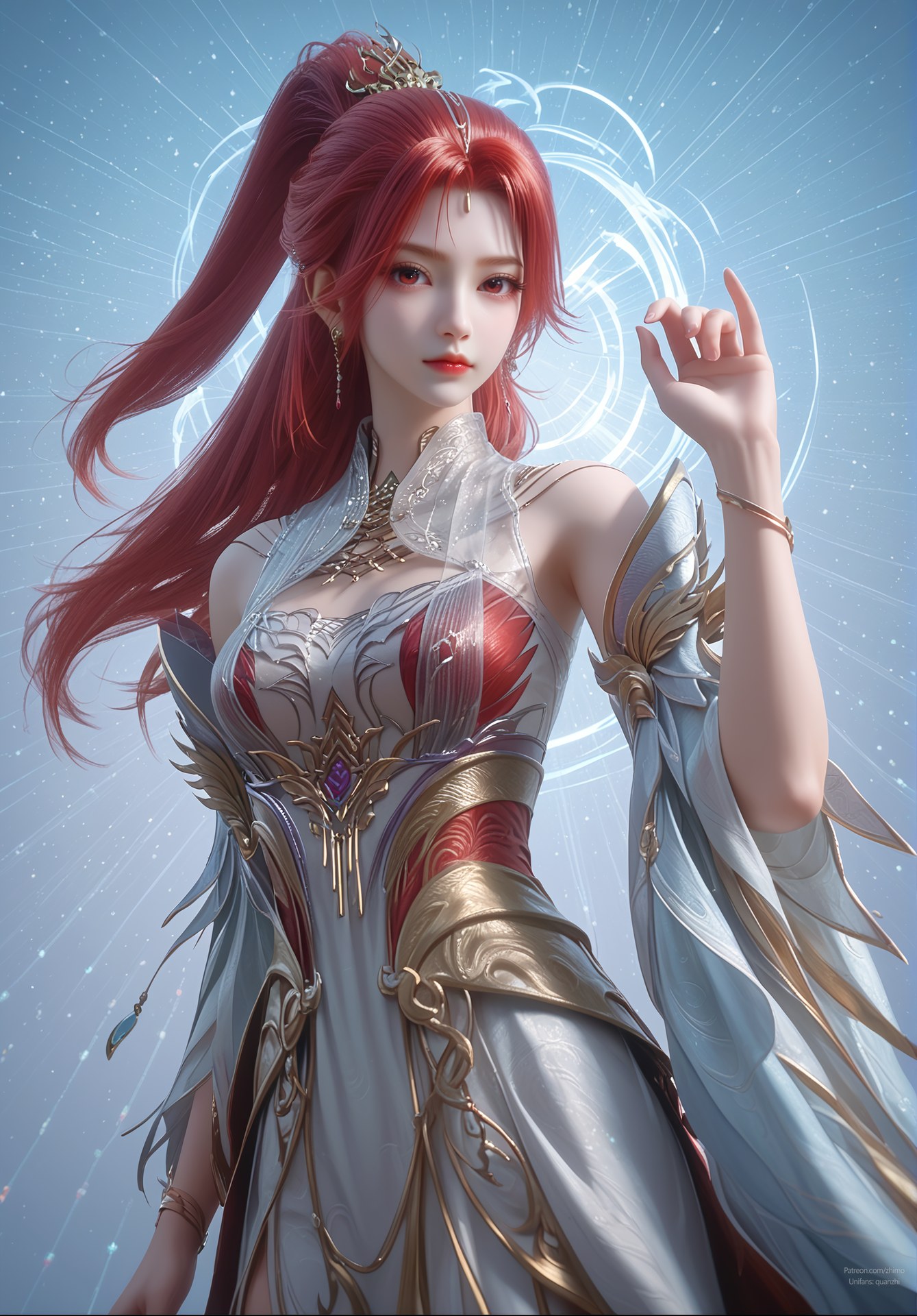 AI Porn - Apotheosis Huo Yuner fantasy hanfu character gallery long hair AI Adult Gallery 110P