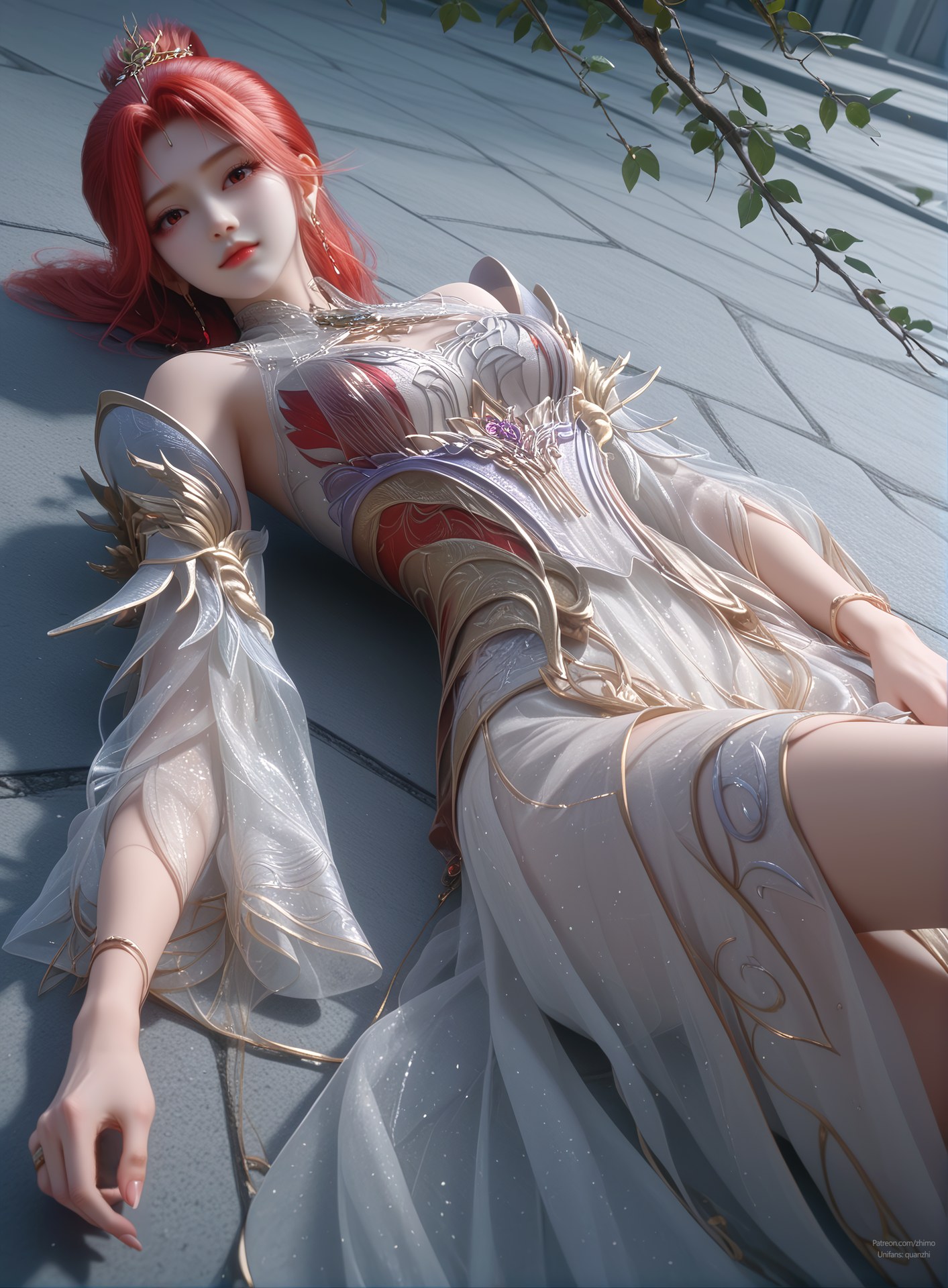 AI Porn - Apotheosis Huo Yuner fantasy hanfu character gallery long hair AI Adult Gallery 110P