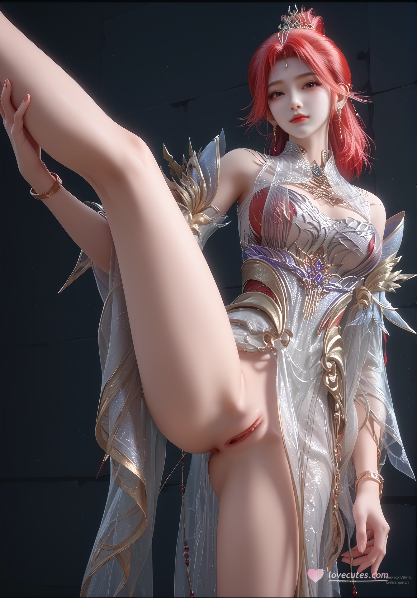 AI Porn - Apotheosis Huo Yuner fantasy hanfu character gallery long hair AI Adult Gallery 110P