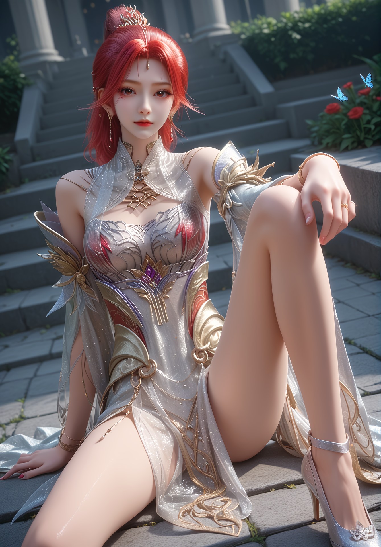 AI Porn - Apotheosis Huo Yuner cổ phong bộ ảnh nhân vật tóc dài bộ sưu tập AI 110P