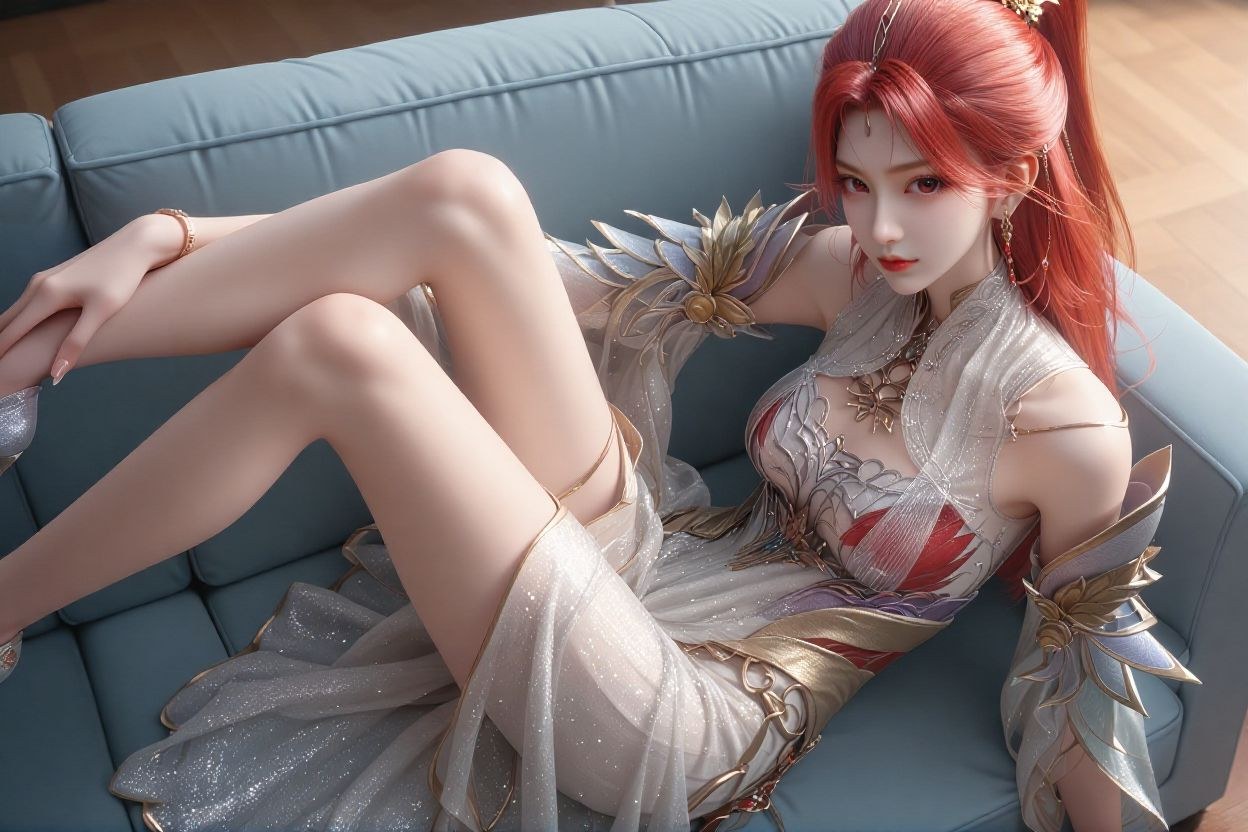 AI Porn - 百炼成神 火允儿：古风角色寫真長髮AI成人向圖集 110P