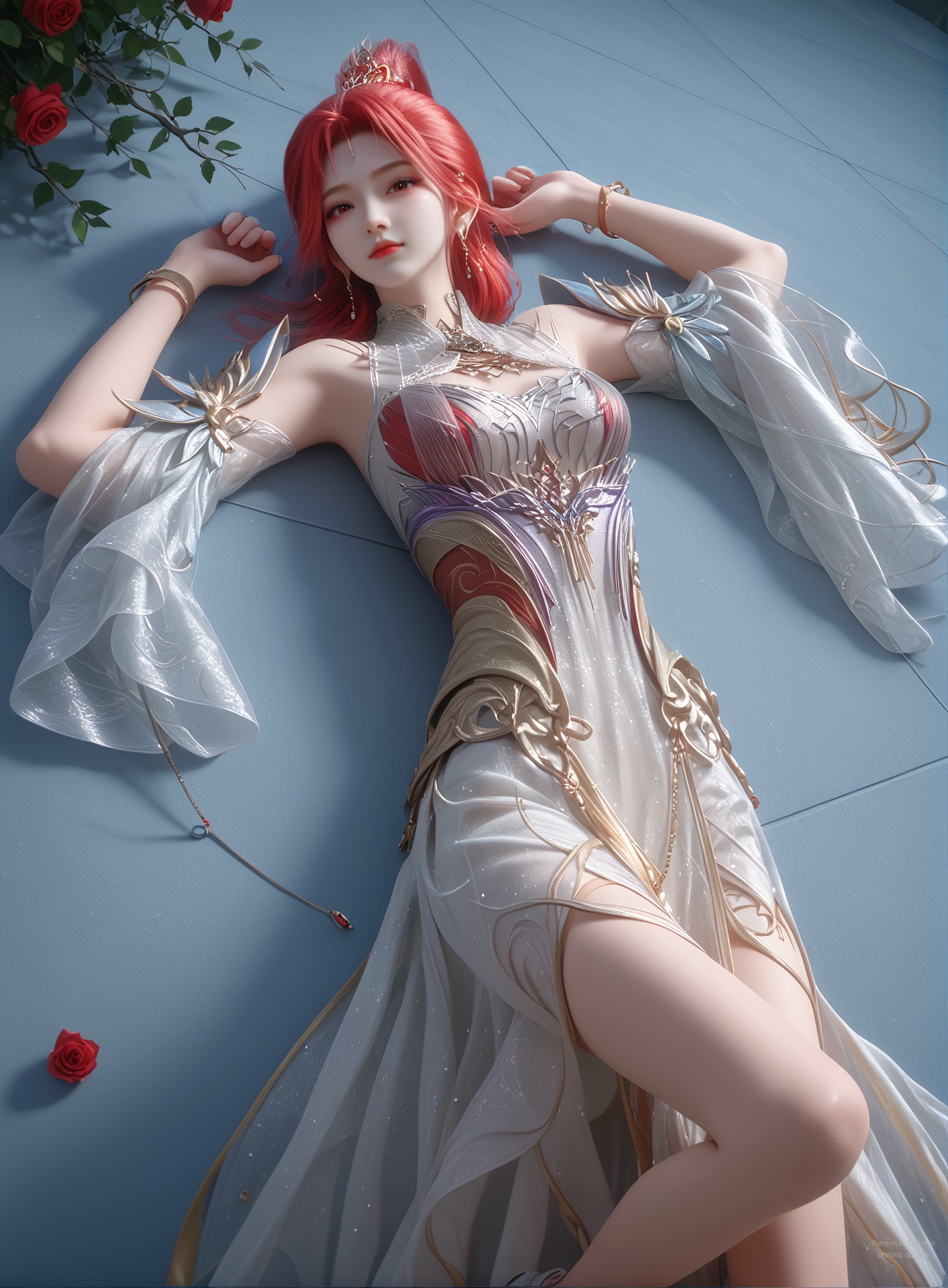 AI Porn - Apotheosis Huo Yuner fantasy hanfu character gallery long hair AI Adult Gallery 110P