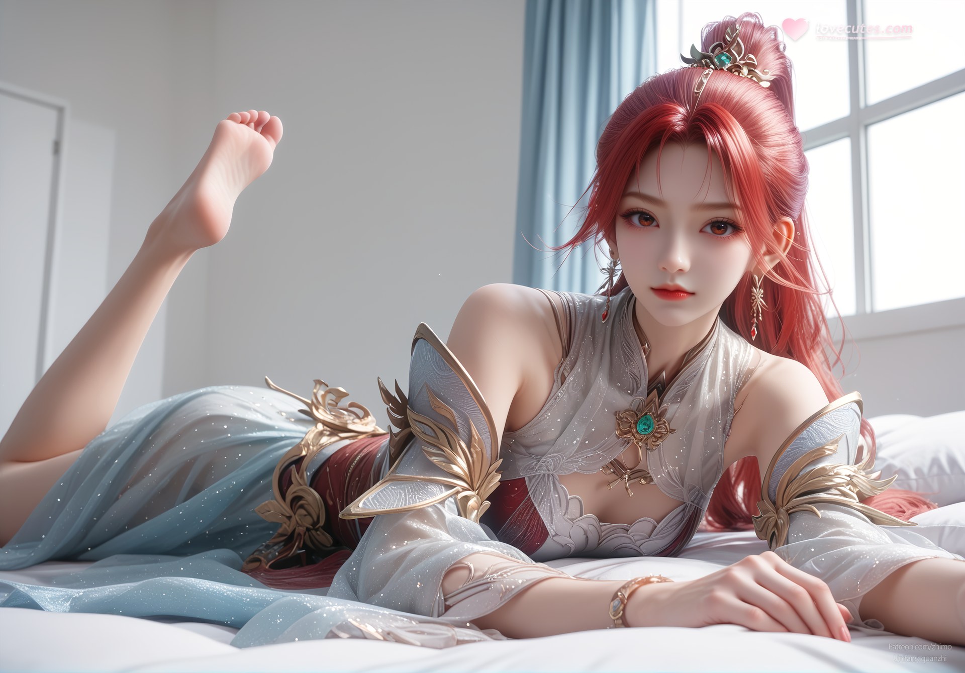 AI Porn - Apotheosis Huo Yuner fantasy hanfu character gallery long hair AI Adult Gallery 110P
