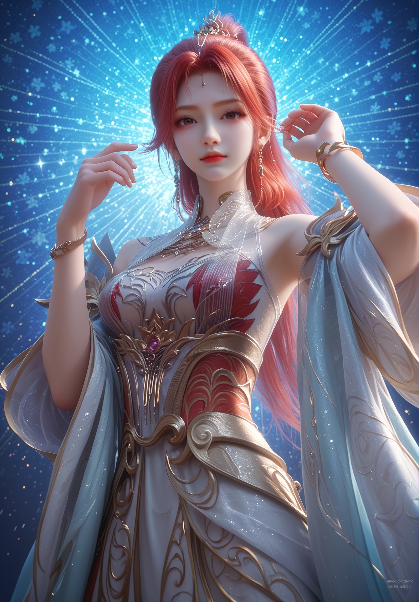 AI Porn - Apotheosis Huo Yuner fantasy hanfu character gallery long hair AI Adult Gallery 110P