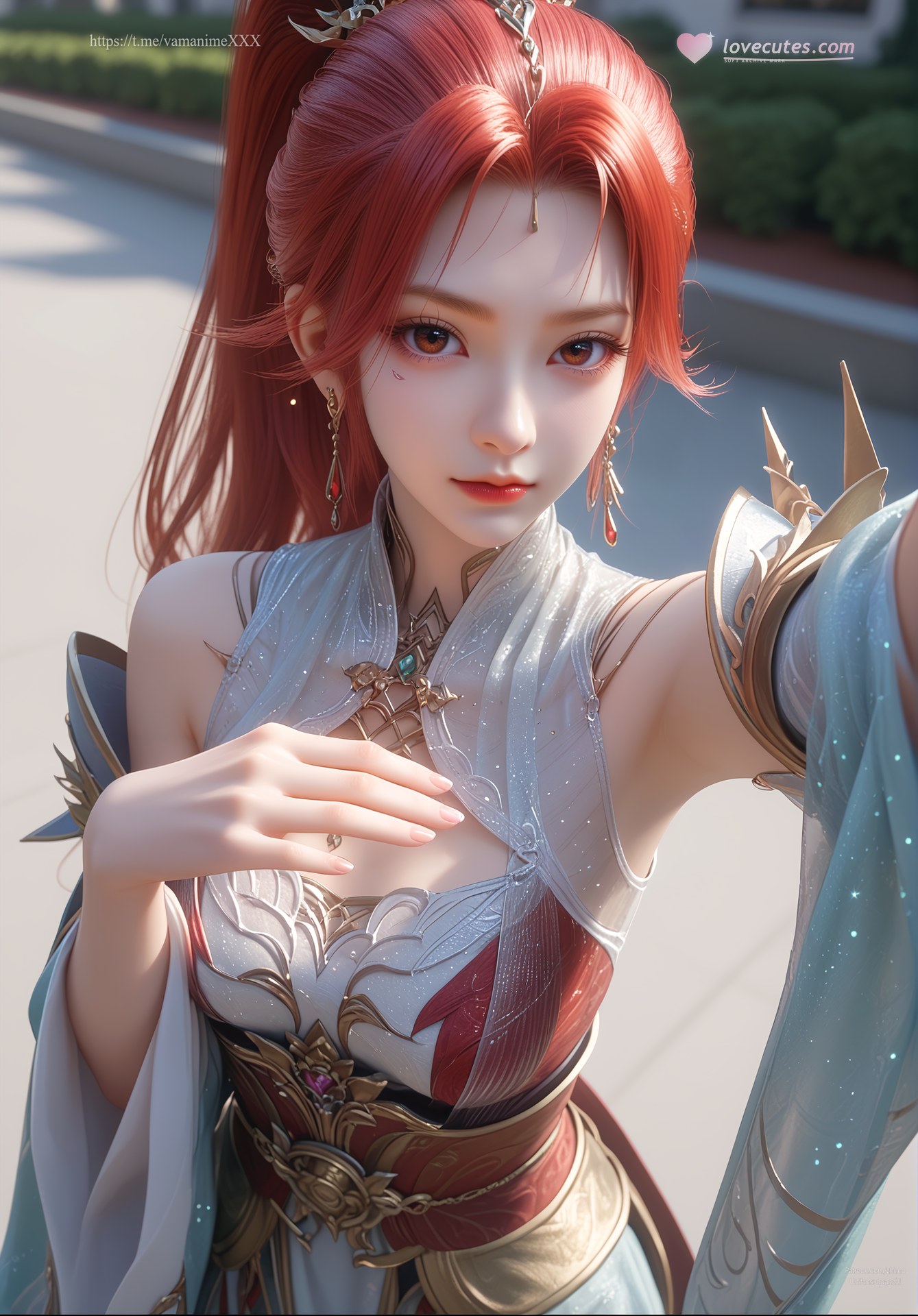 AI Porn - Apotheosis Huo Yuner fantasy hanfu character gallery long hair AI Adult Gallery 110P
