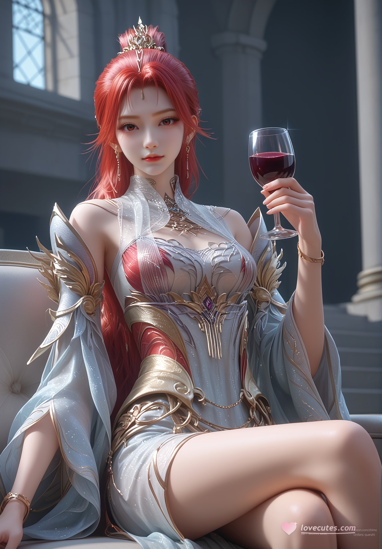 AI Porn - Apotheosis Huo Yuner fantasy hanfu character gallery long hair AI Adult Gallery 110P