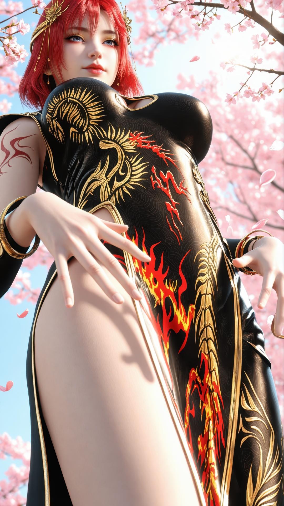 AI Porn - Apotheosis Zhu Wan fantasy hanfu character gallery long hair AI Adult Gallery 89P