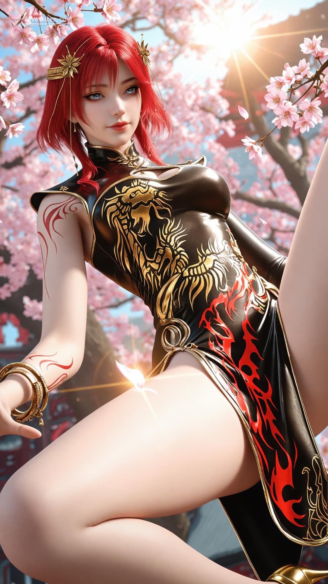 AI Porn - Apotheosis Zhu Wan fantasy hanfu character gallery long hair AI Adult Gallery 89P