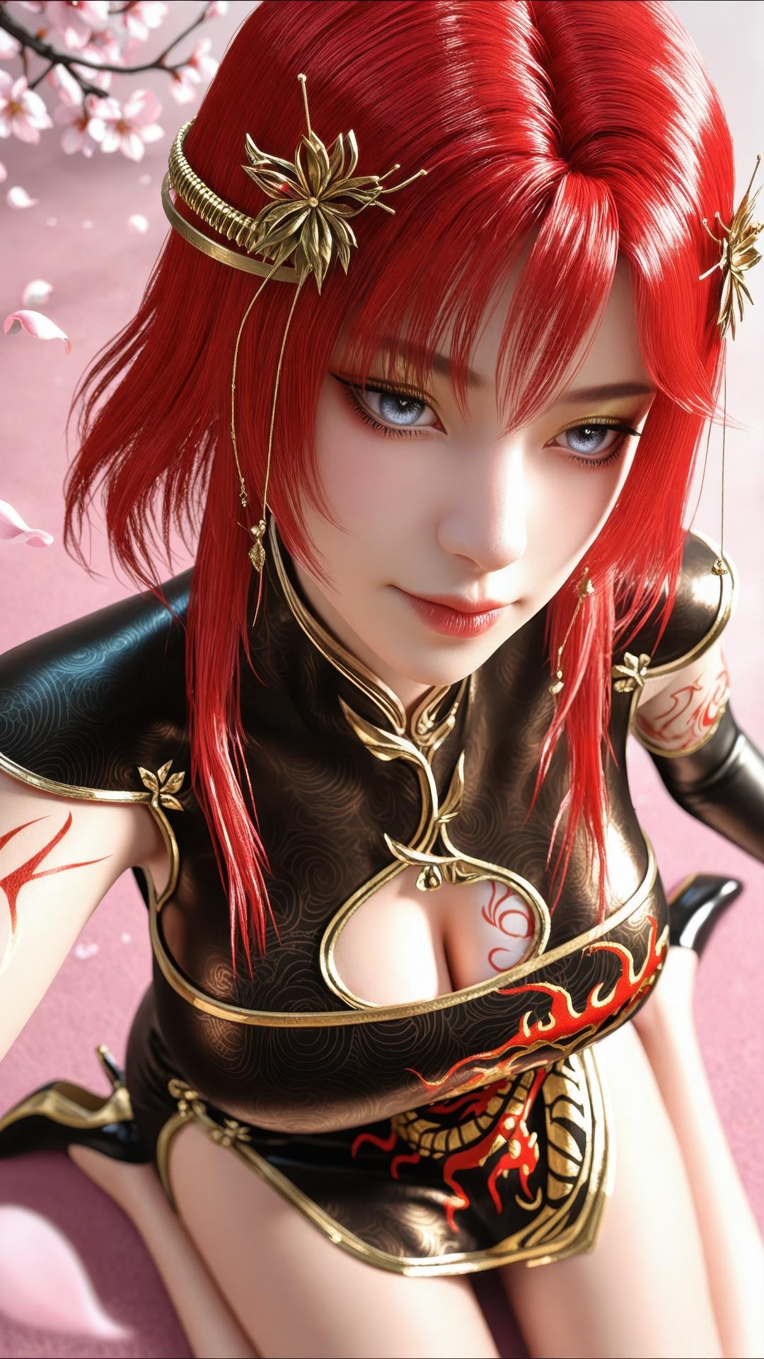 AI Porn - Apotheosis Zhu Wan fantasy hanfu character gallery long hair AI Adult Gallery 89P