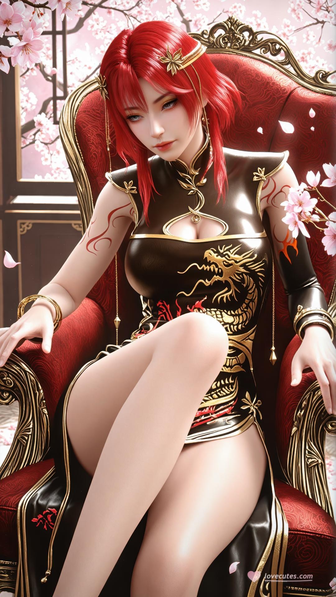 AI Porn - Apotheosis Zhu Wan fantasy hanfu character gallery long hair AI Adult Gallery 89P