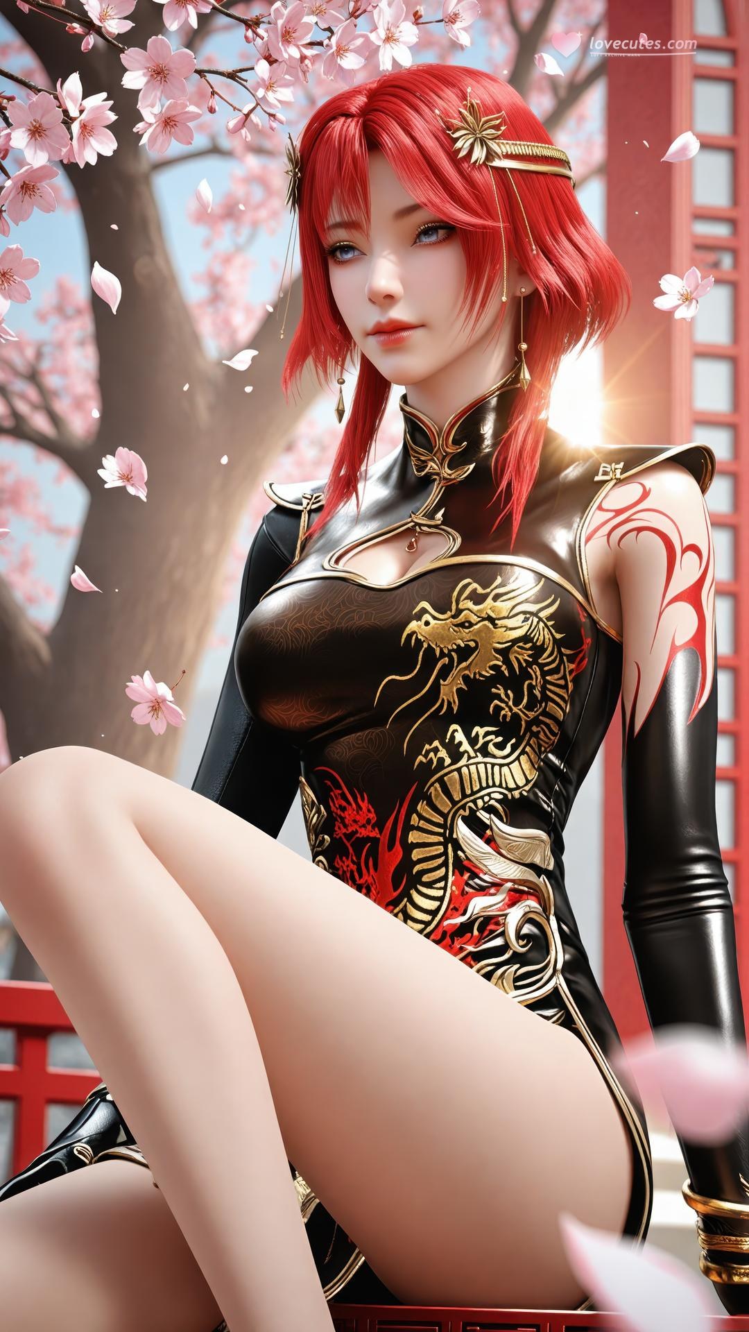 AI Porn - Apotheosis Zhu Wan fantasy hanfu character gallery long hair AI Adult Gallery 89P