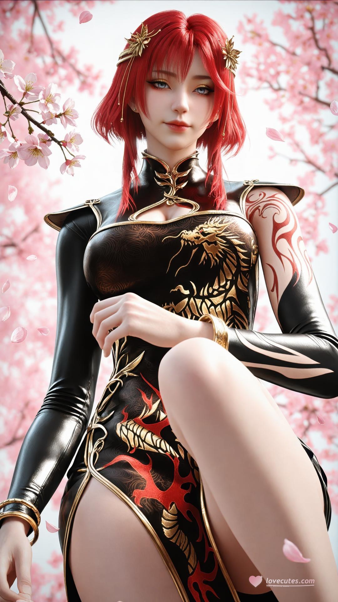 AI Porn - Apotheosis Zhu Wan fantasy hanfu character gallery long hair AI Adult Gallery 89P