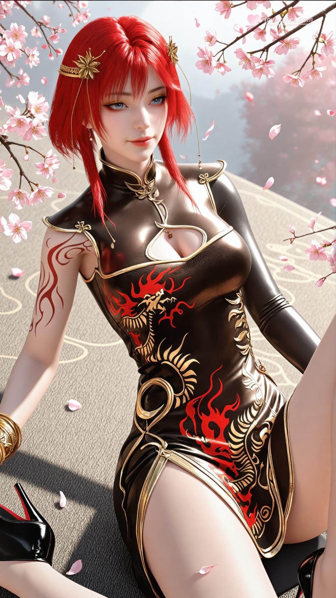 AI Porn - Apotheosis Zhu Wan fantasy hanfu character gallery long hair AI Adult Gallery 89P