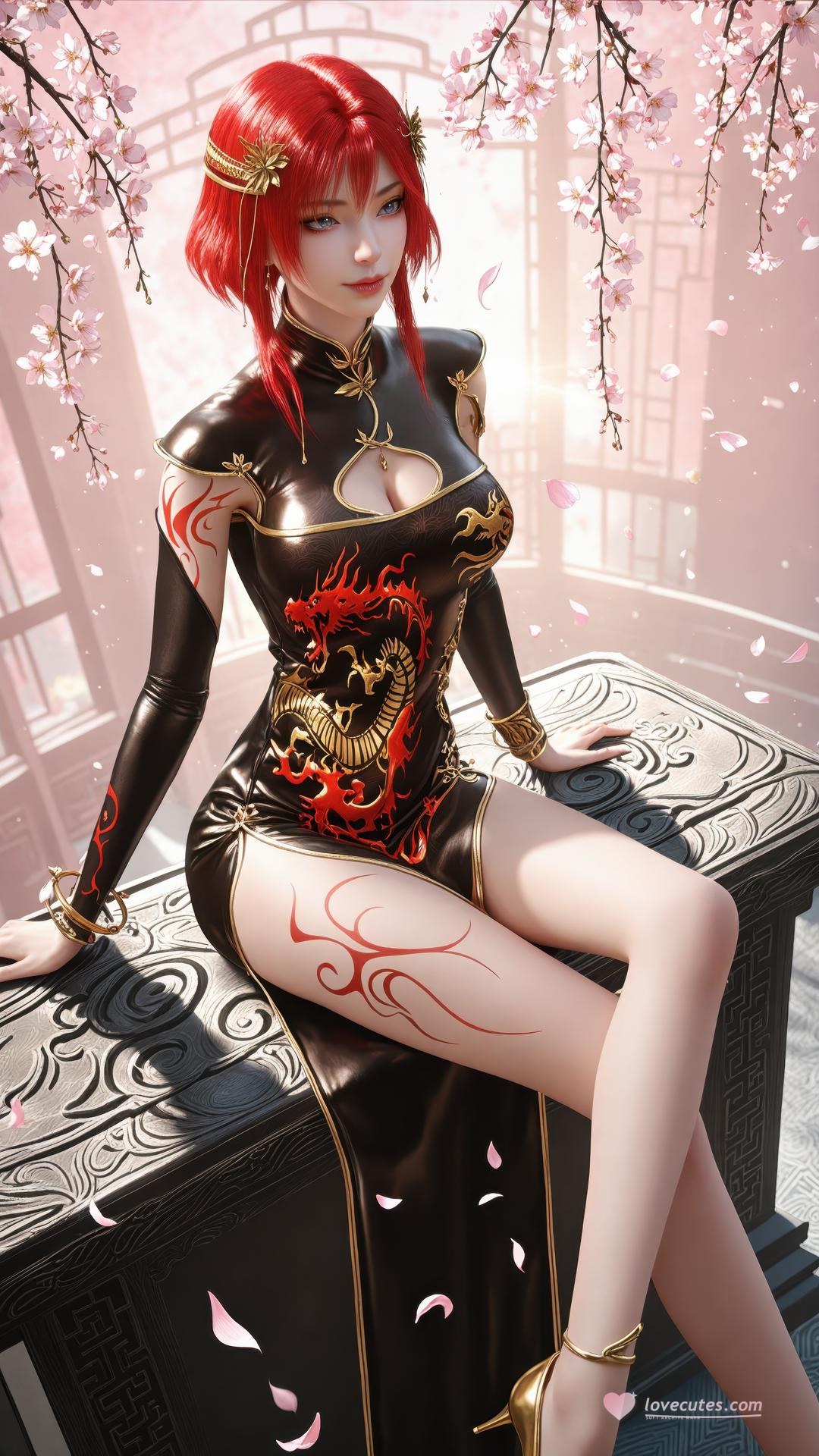 AI Porn - Apotheosis Zhu Wan fantasy hanfu character gallery long hair AI Adult Gallery 89P