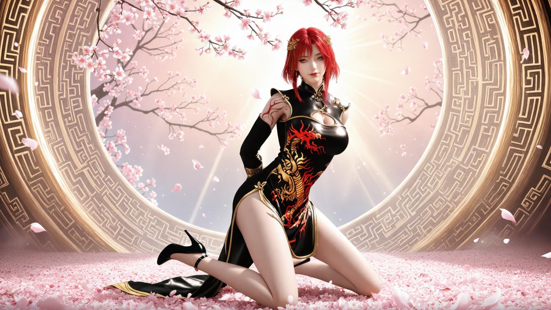 AI Porn - Apotheosis Zhu Wan fantasy hanfu character gallery long hair AI Adult Gallery 89P