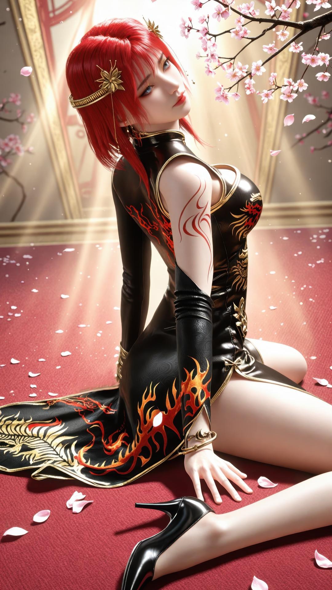 AI Porn - 百炼成神 朱绾：古风角色寫真長髮AI成人向圖集 89P